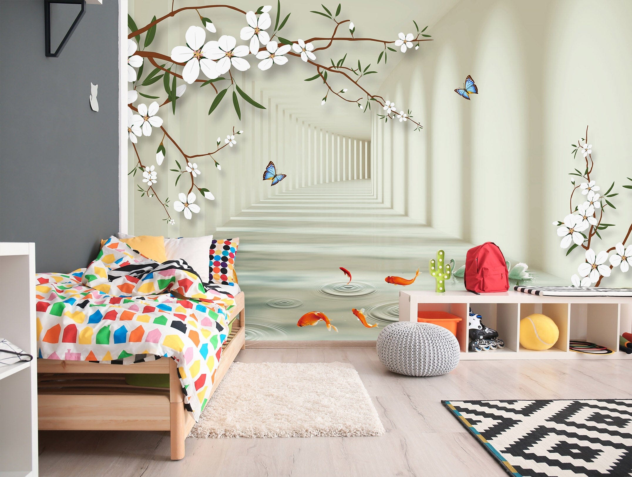 3D White Promenade 1595 Wall Murals Wallpaper AJ Wallpaper 2 