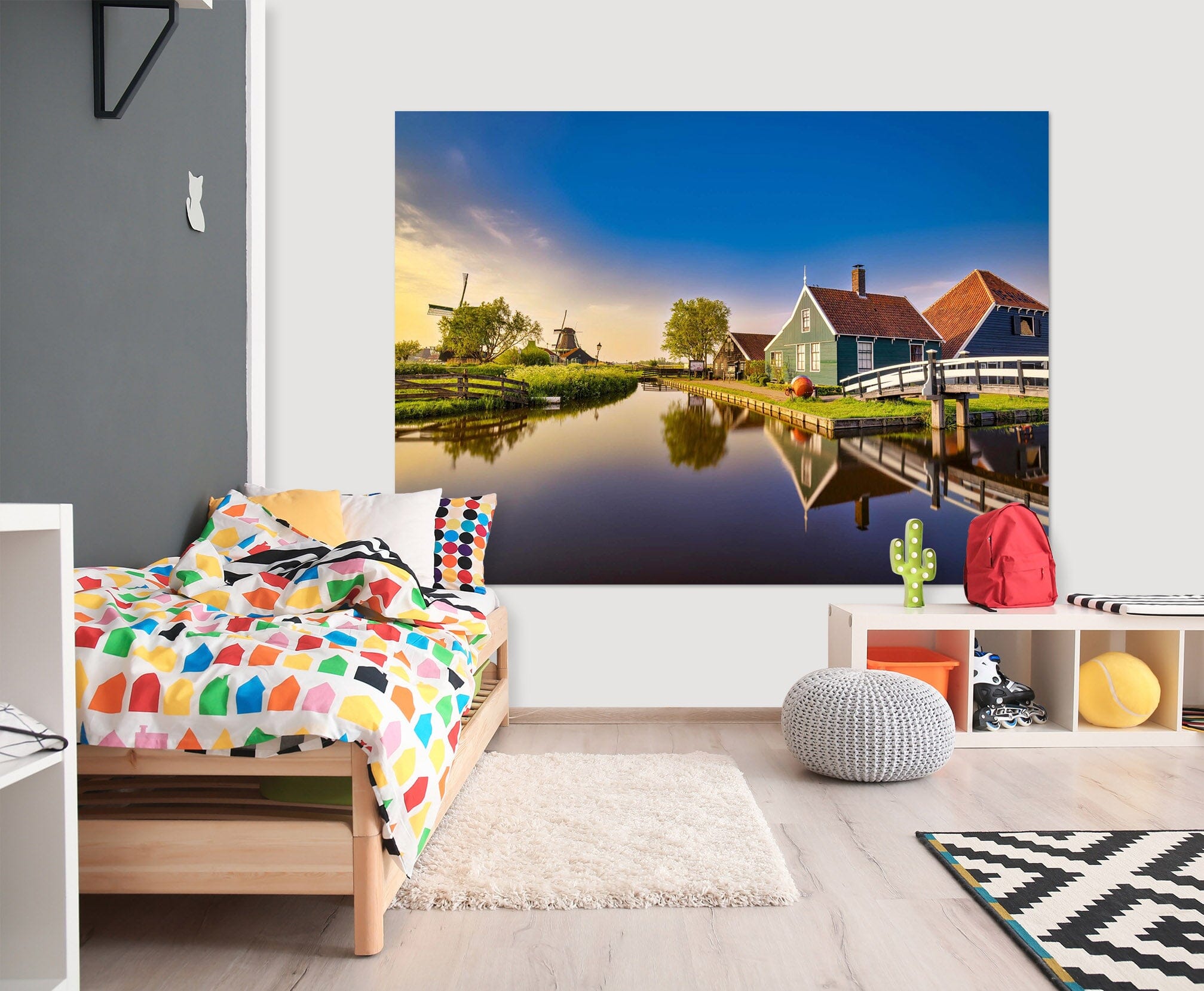 3D Stream Village 136 Marco Carmassi Wall Sticker Wallpaper AJ Wallpaper 2 