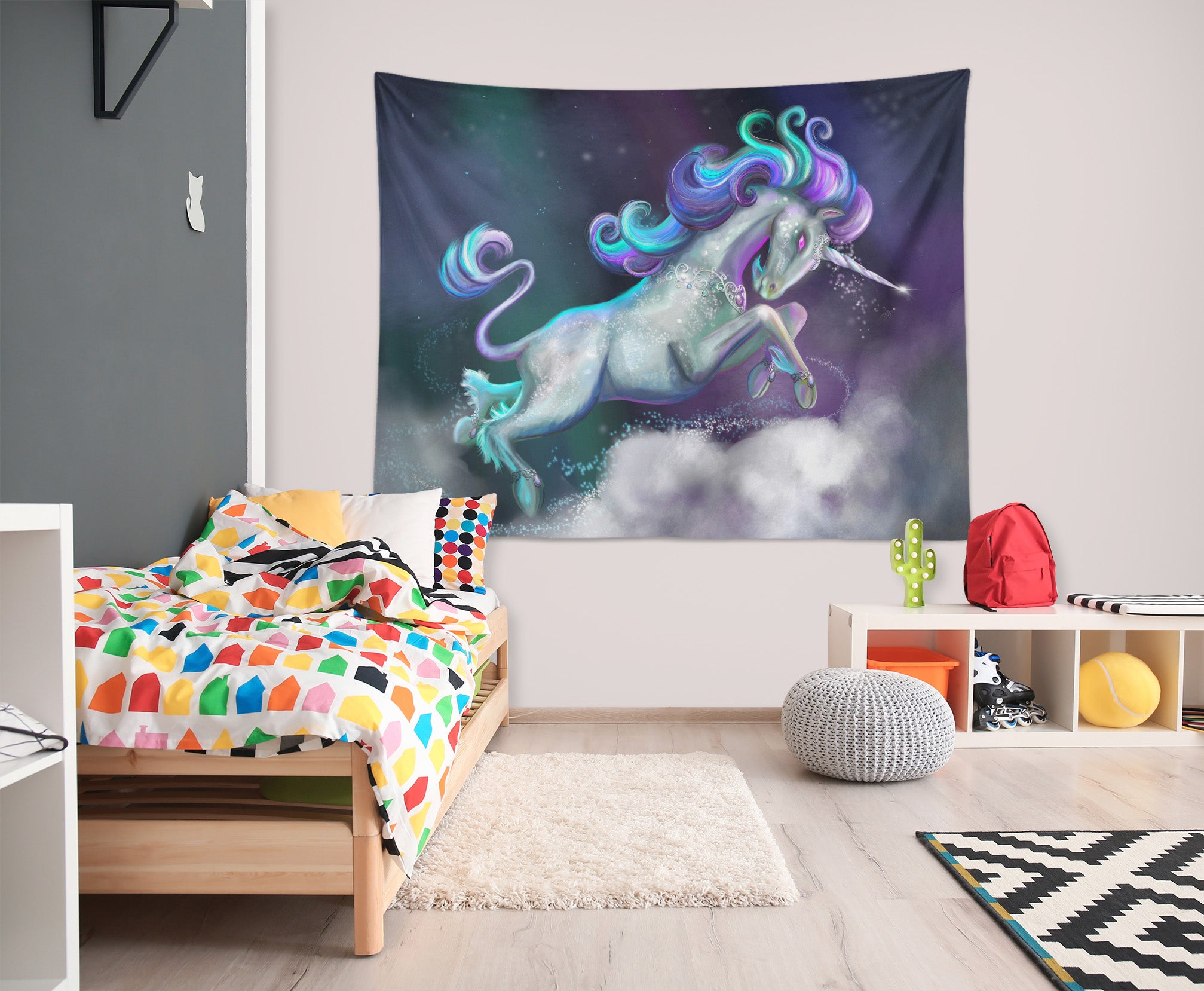 3D Cloud Unicorn 954 Rose Catherine Khan Tapestry Hanging Cloth Hang