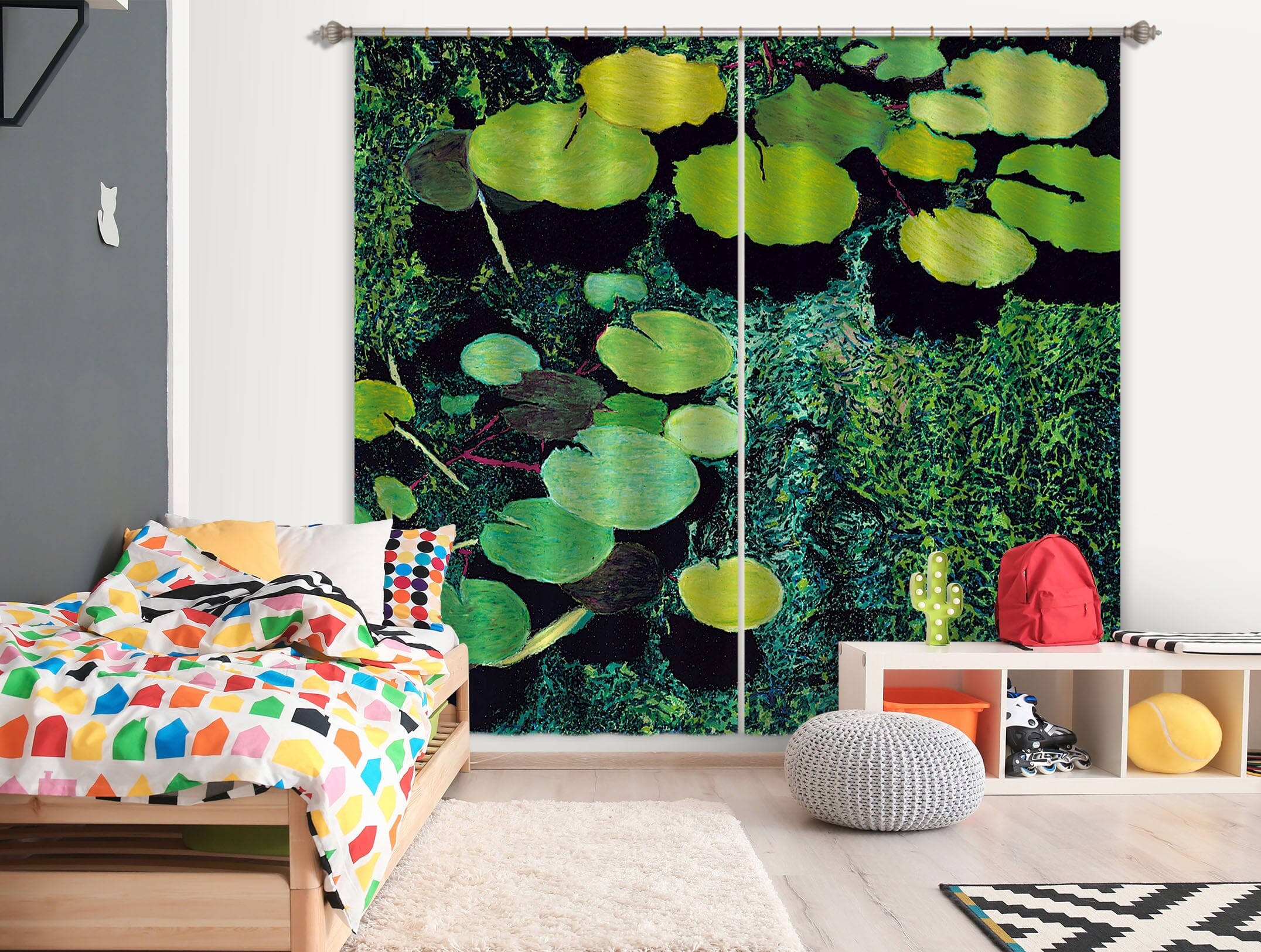 3D Lotus Leaf 285 Allan P. Friedlander Curtain Curtains Drapes Curtains AJ Creativity Home 