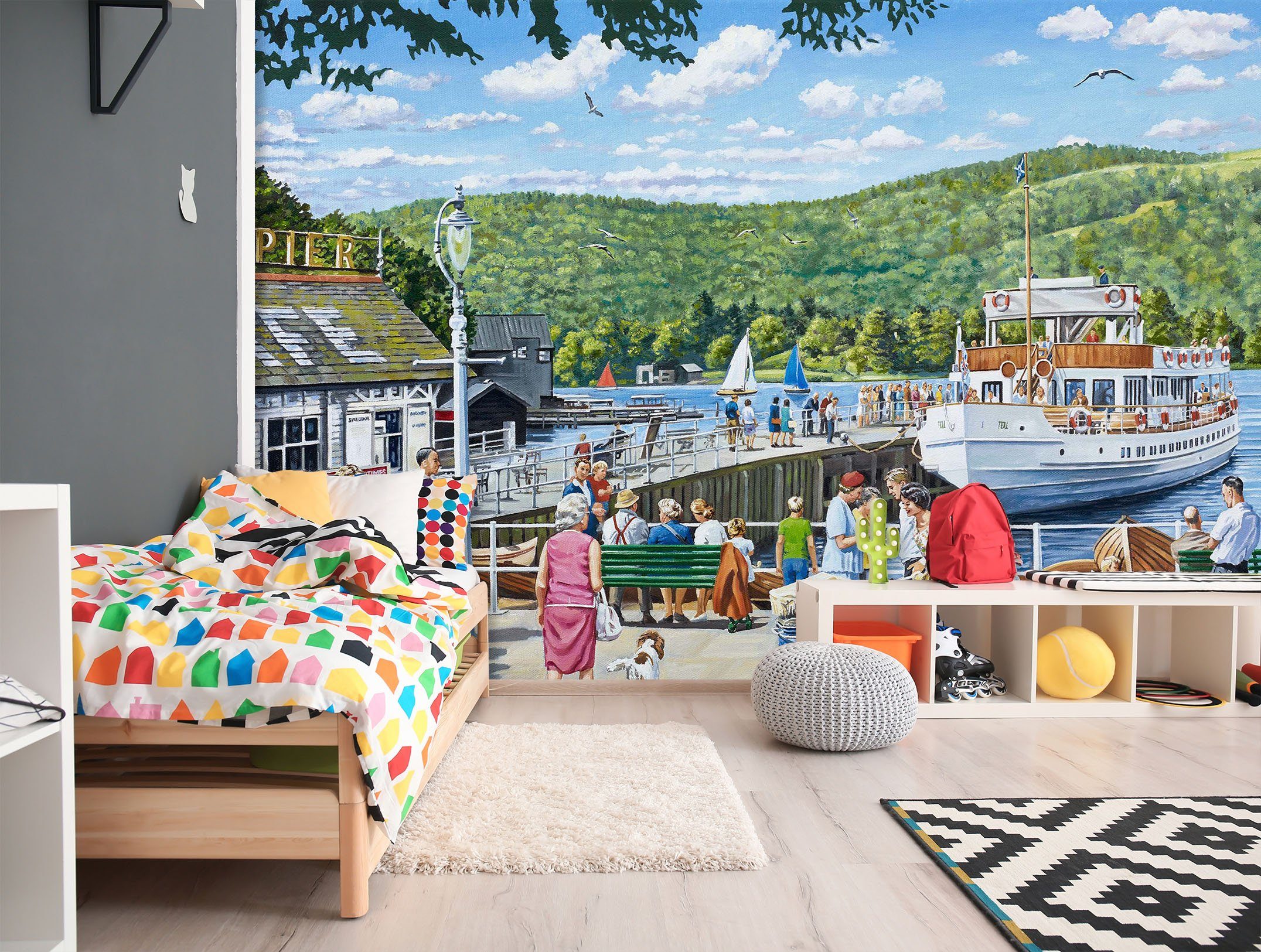 3D Beautiful Town 1009 Trevor Mitchell Wall Mural Wall Murals Wallpaper AJ Wallpaper 2 