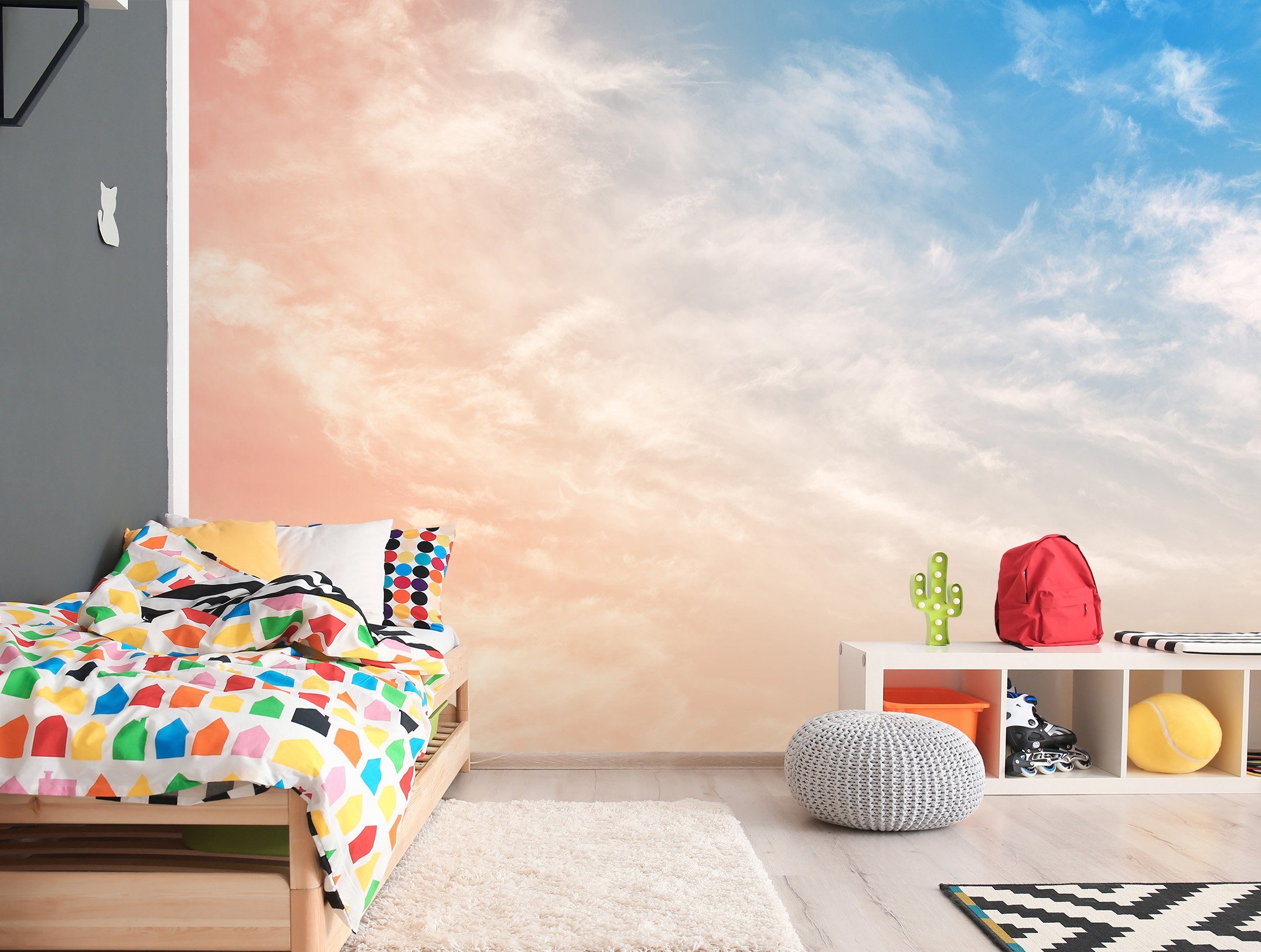 3D Blue Sky White Clouds 33 Wall Murals Wallpaper AJ Wallpaper 2 