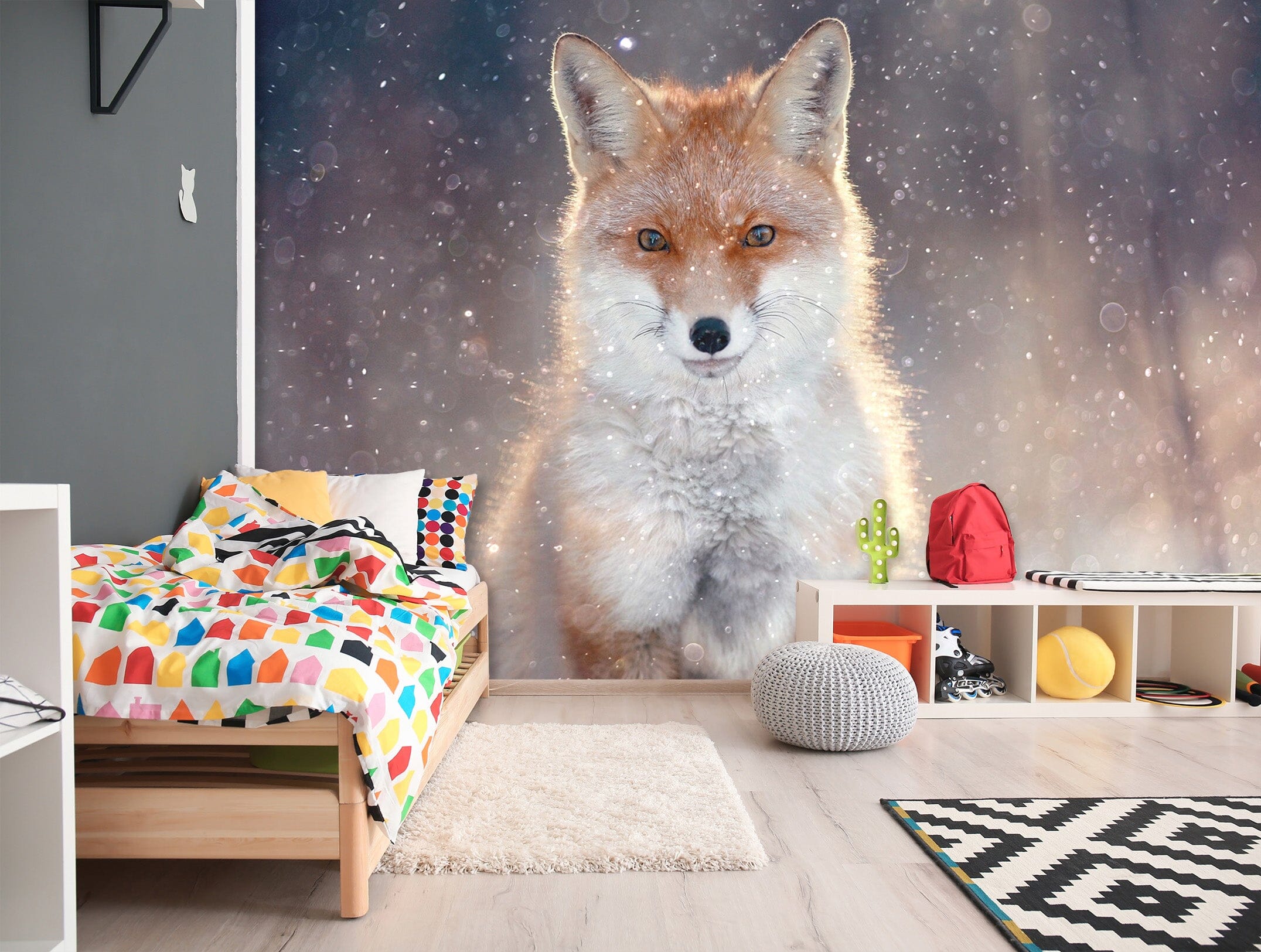 3D Cute Fox 102 Wall Murals Wallpaper AJ Wallpaper 2 
