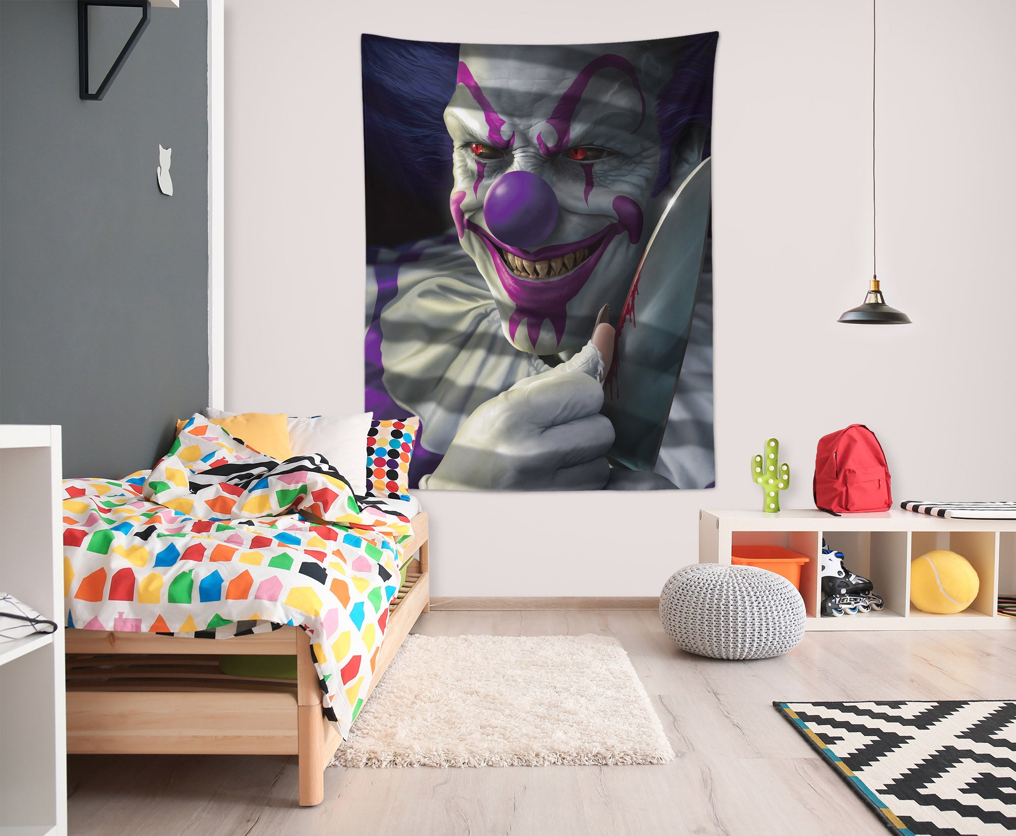 3D Clown 121172 Tom Wood Tapestry Hanging Cloth Hang