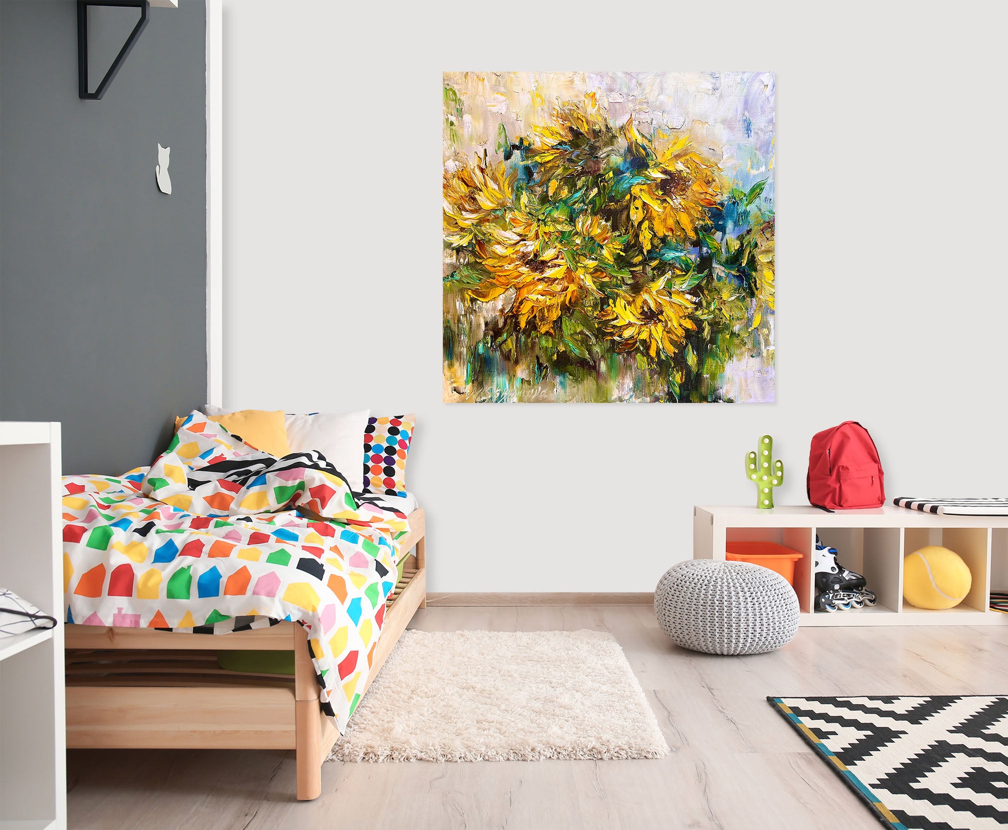 3D Yellow Sunflower 808 Skromova Marina Wall Sticker