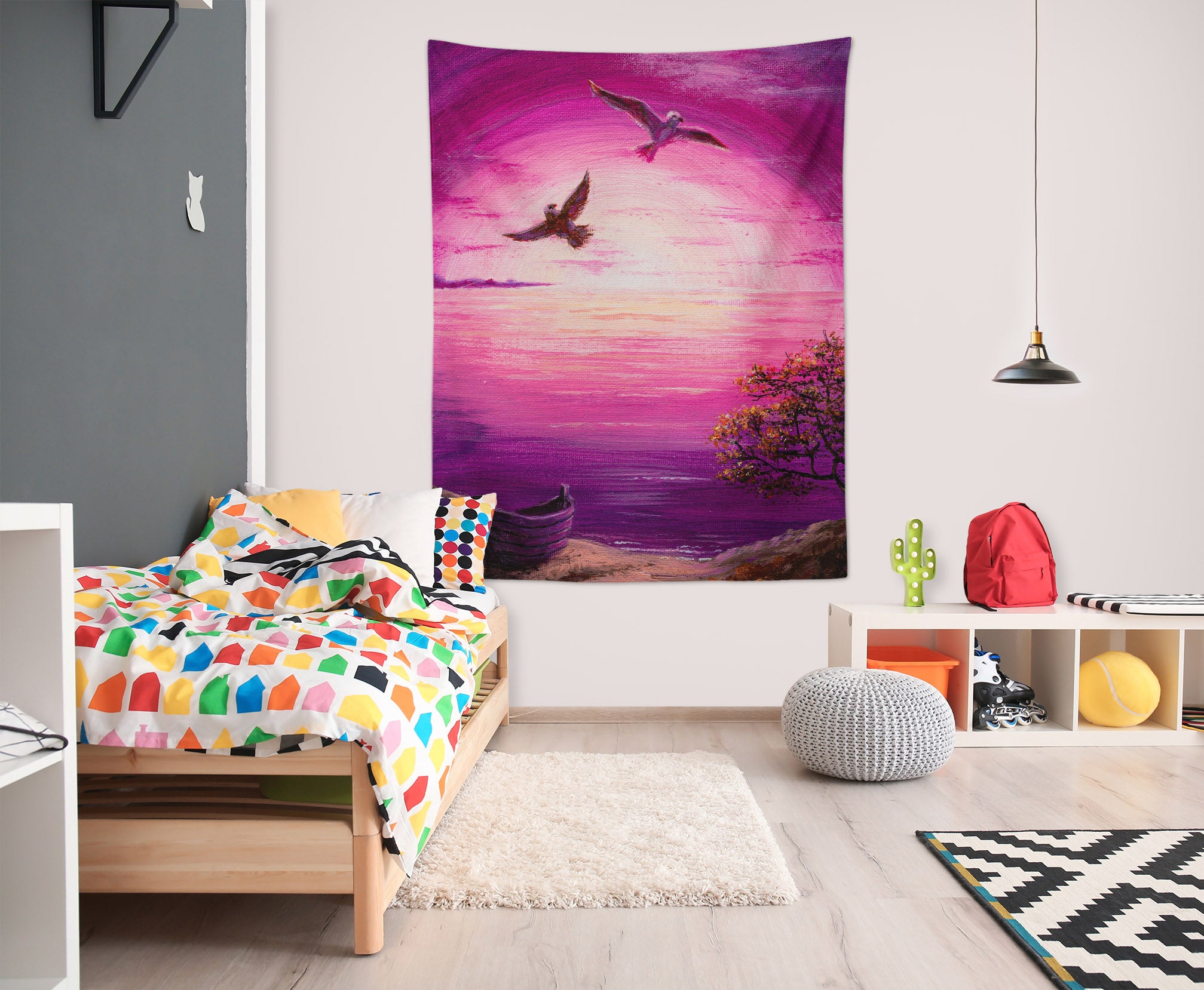3D Purple Sunset 5293 Marina Zotova Tapestry Hanging Cloth Hang