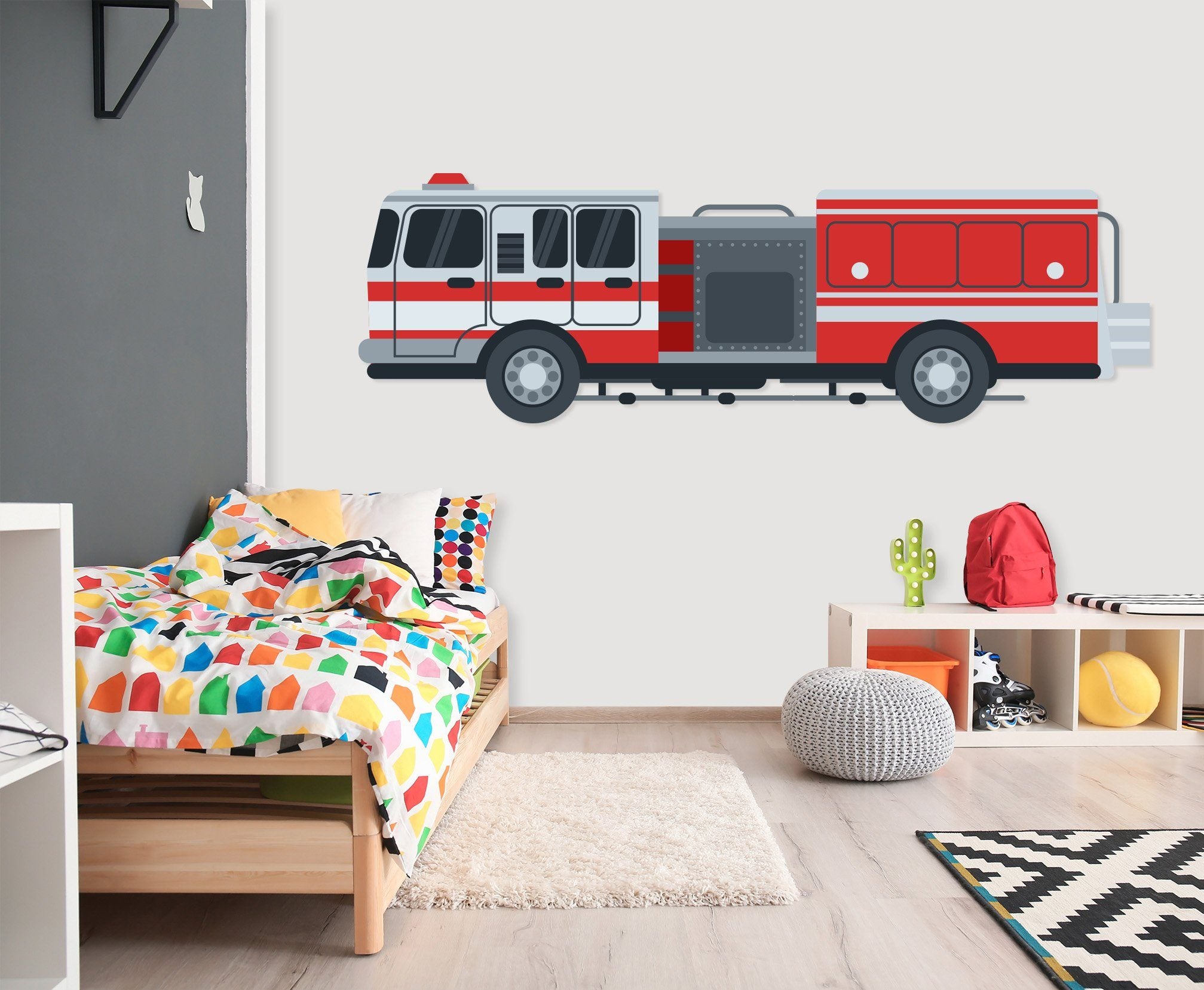 3D Keddy Fire Truck 251 Vehicles Wallpaper AJ Wallpaper 