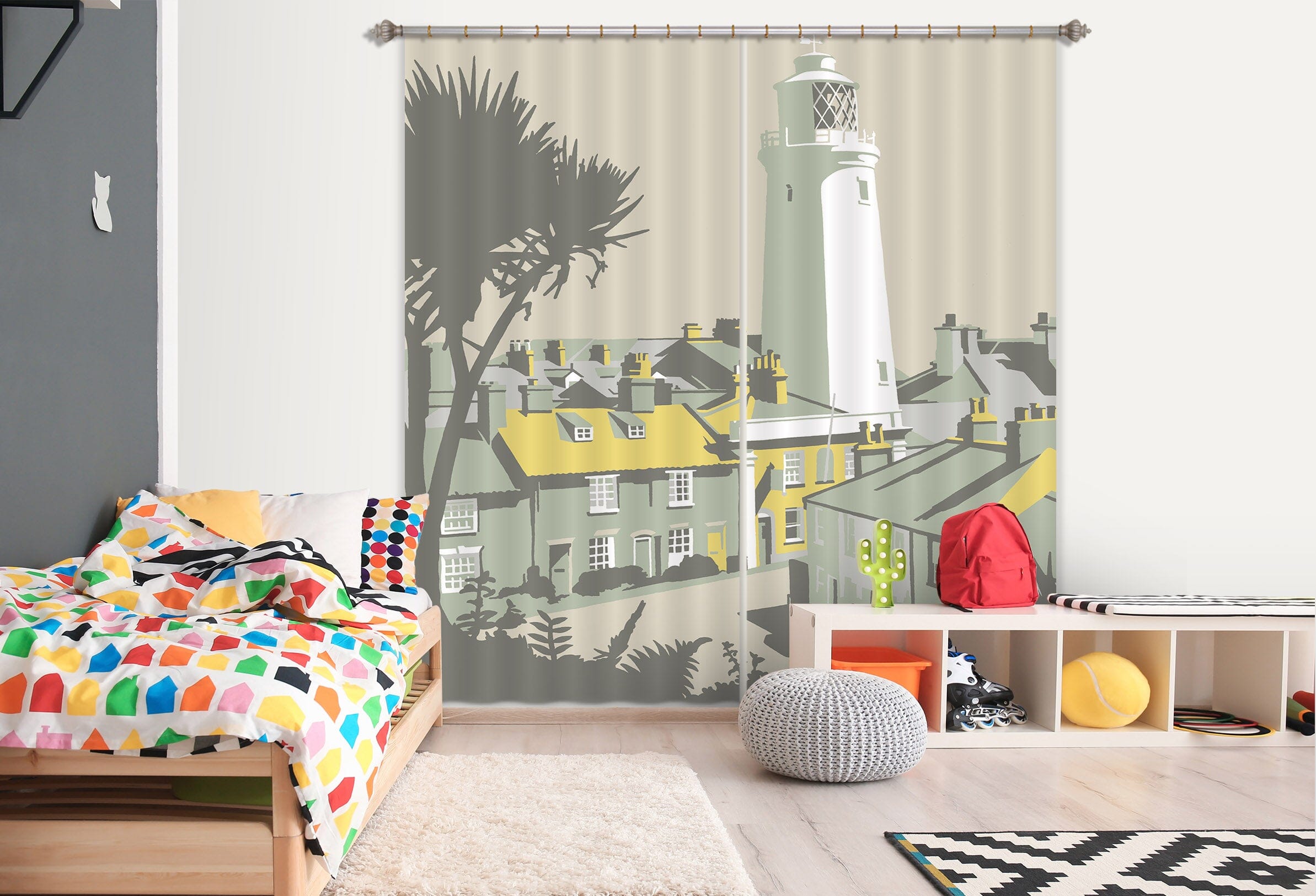 3D Sole Bay Inn 148 Steve Read Curtain Curtains Drapes Curtains AJ Creativity Home 