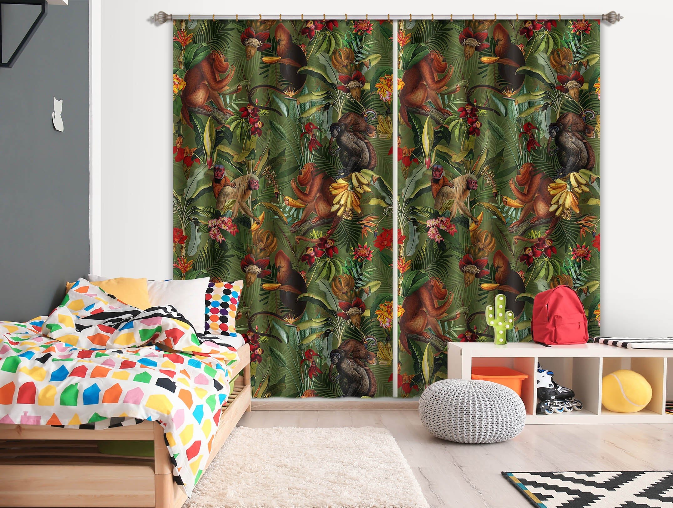 3D Lush Foliage 128 Uta Naumann Curtain Curtains Drapes Curtains AJ Creativity Home 