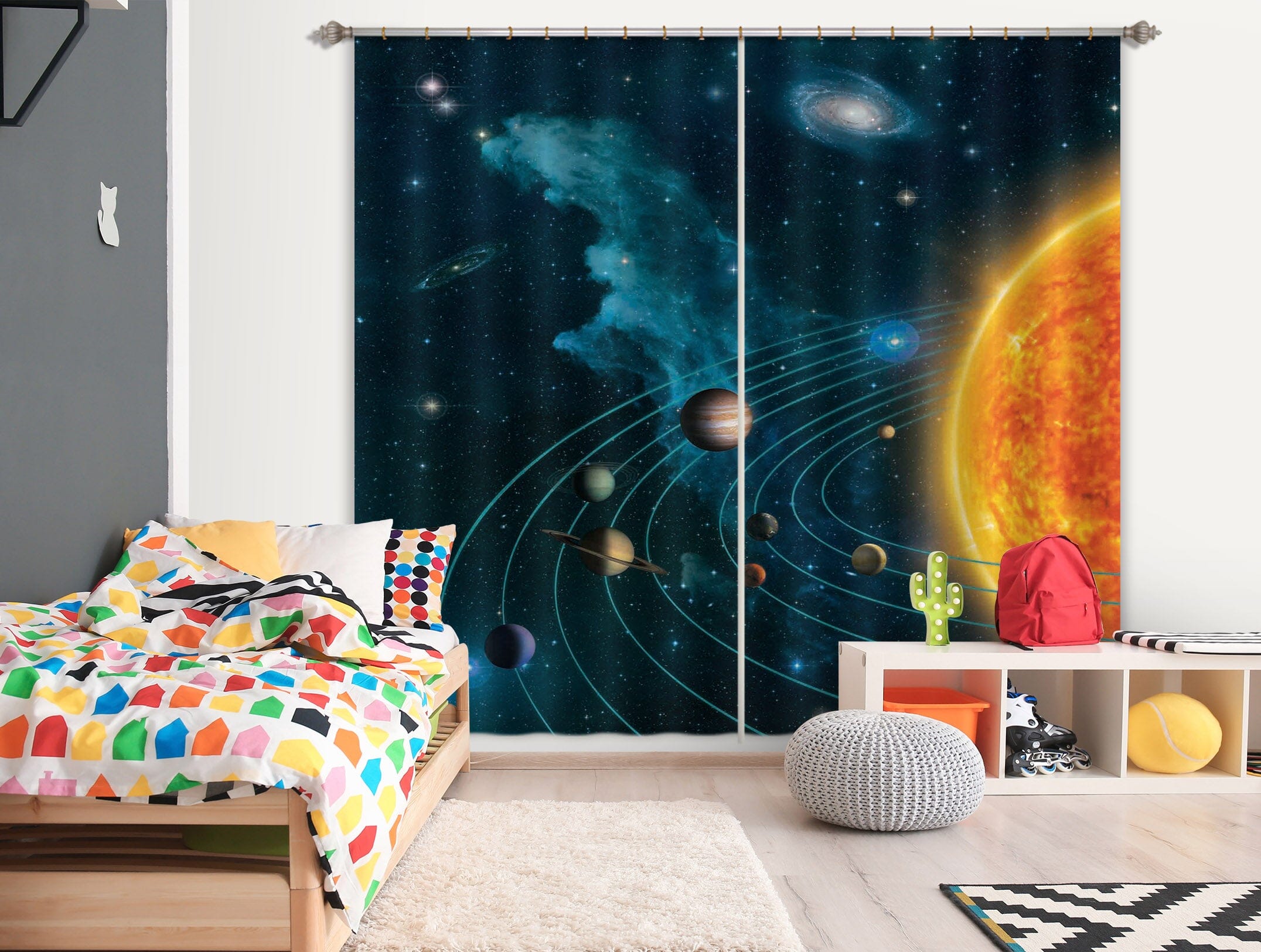 3D Solar System 074 Vincent Hie Curtain Curtains Drapes Curtains AJ Creativity Home 
