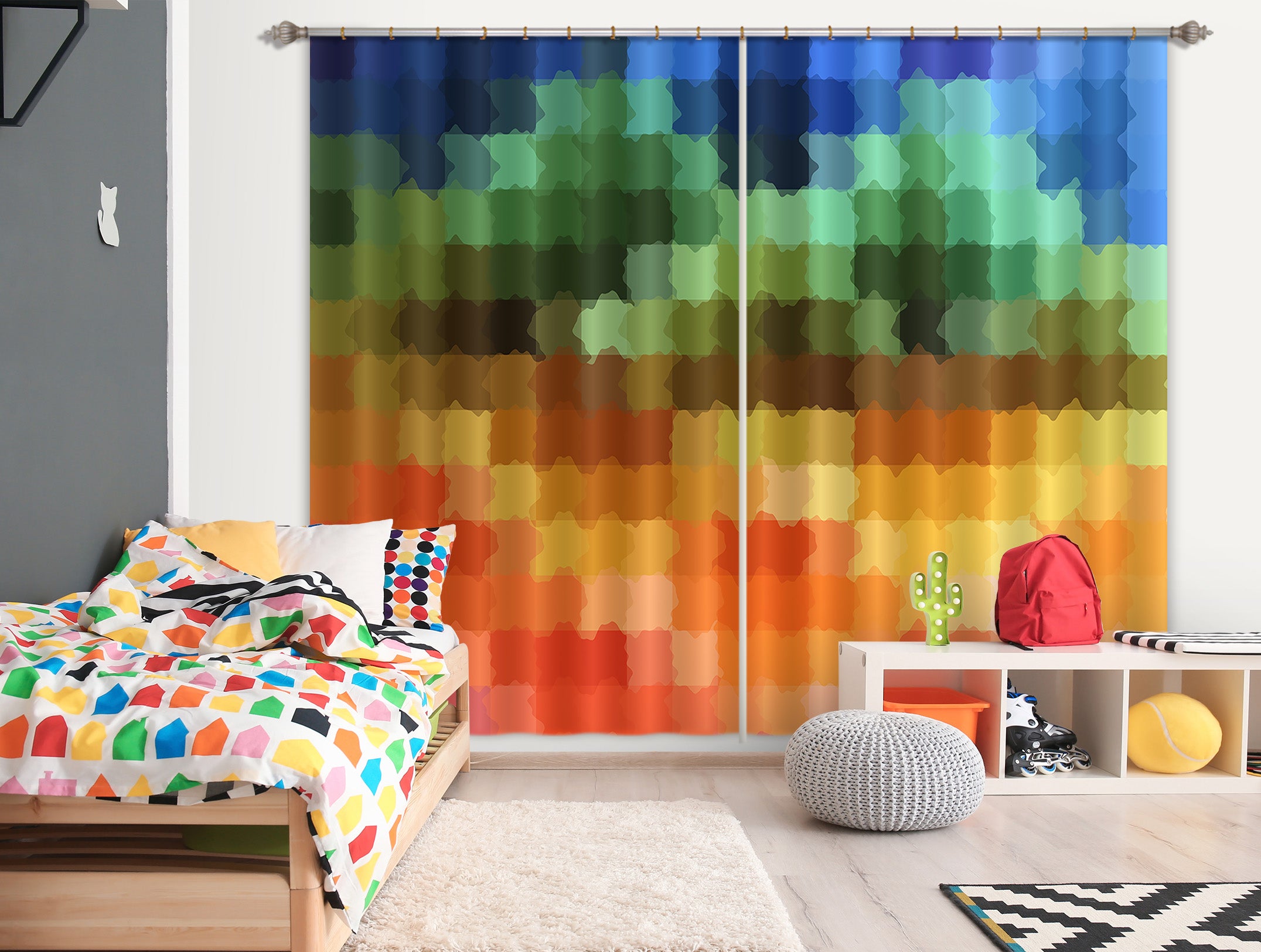 3D Multicultural 70076 Shandra Smith Curtain Curtains Drapes