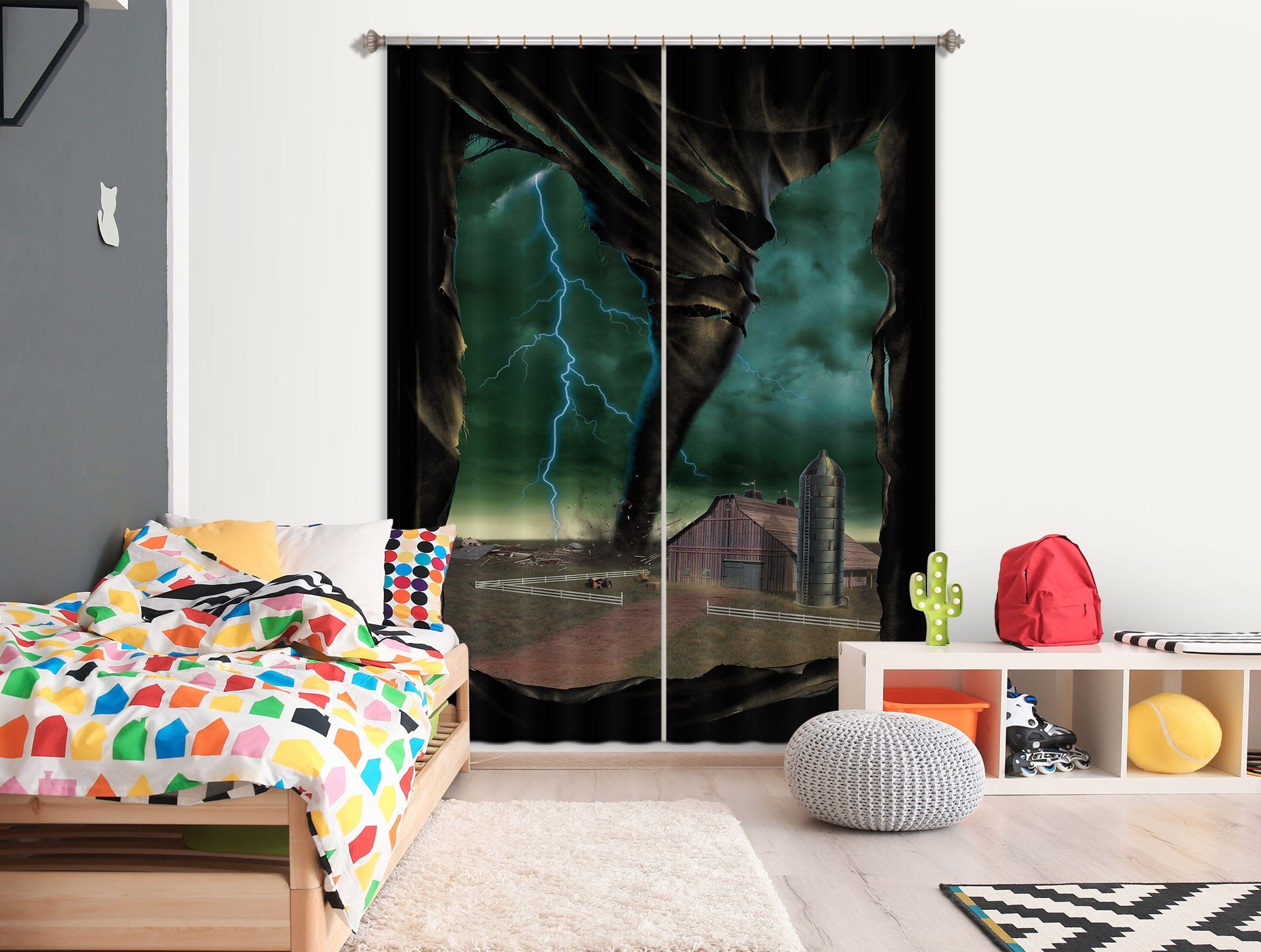 3D Tornado Breakthrough 084 Vincent Hie Curtain Curtains Drapes Curtains AJ Creativity Home 