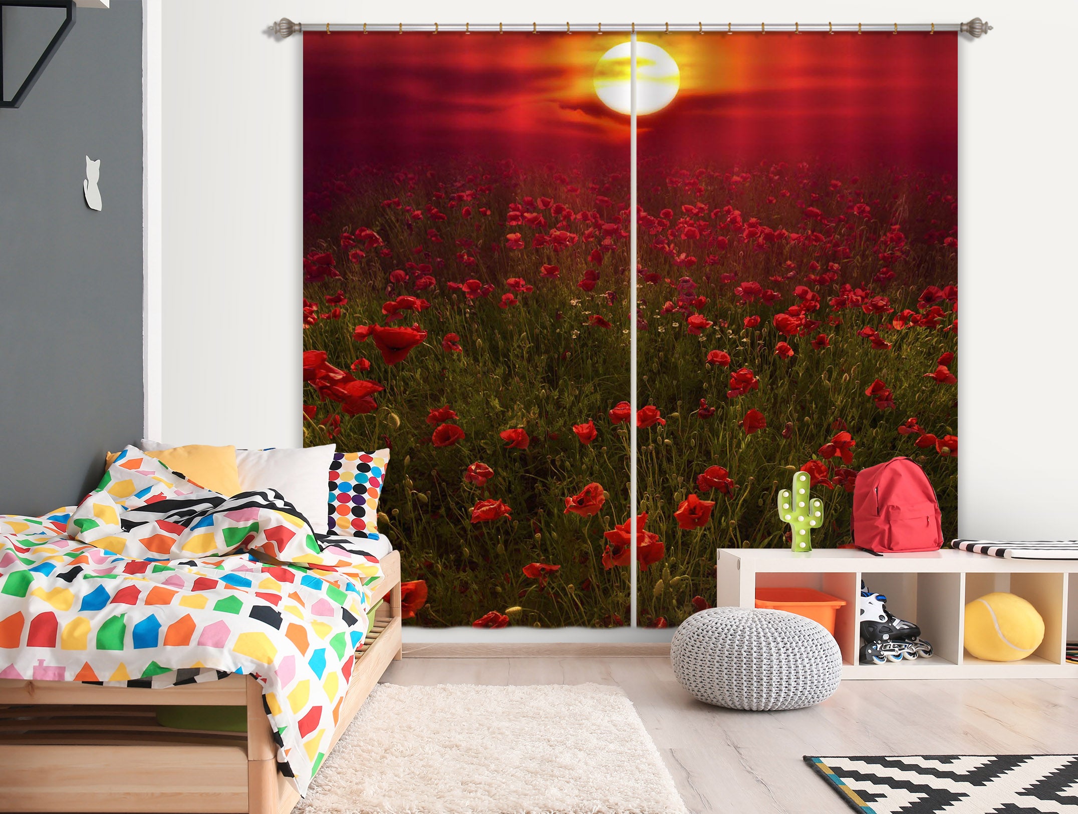 3D Rose Garden 183 Marco Carmassi Curtain Curtains Drapes