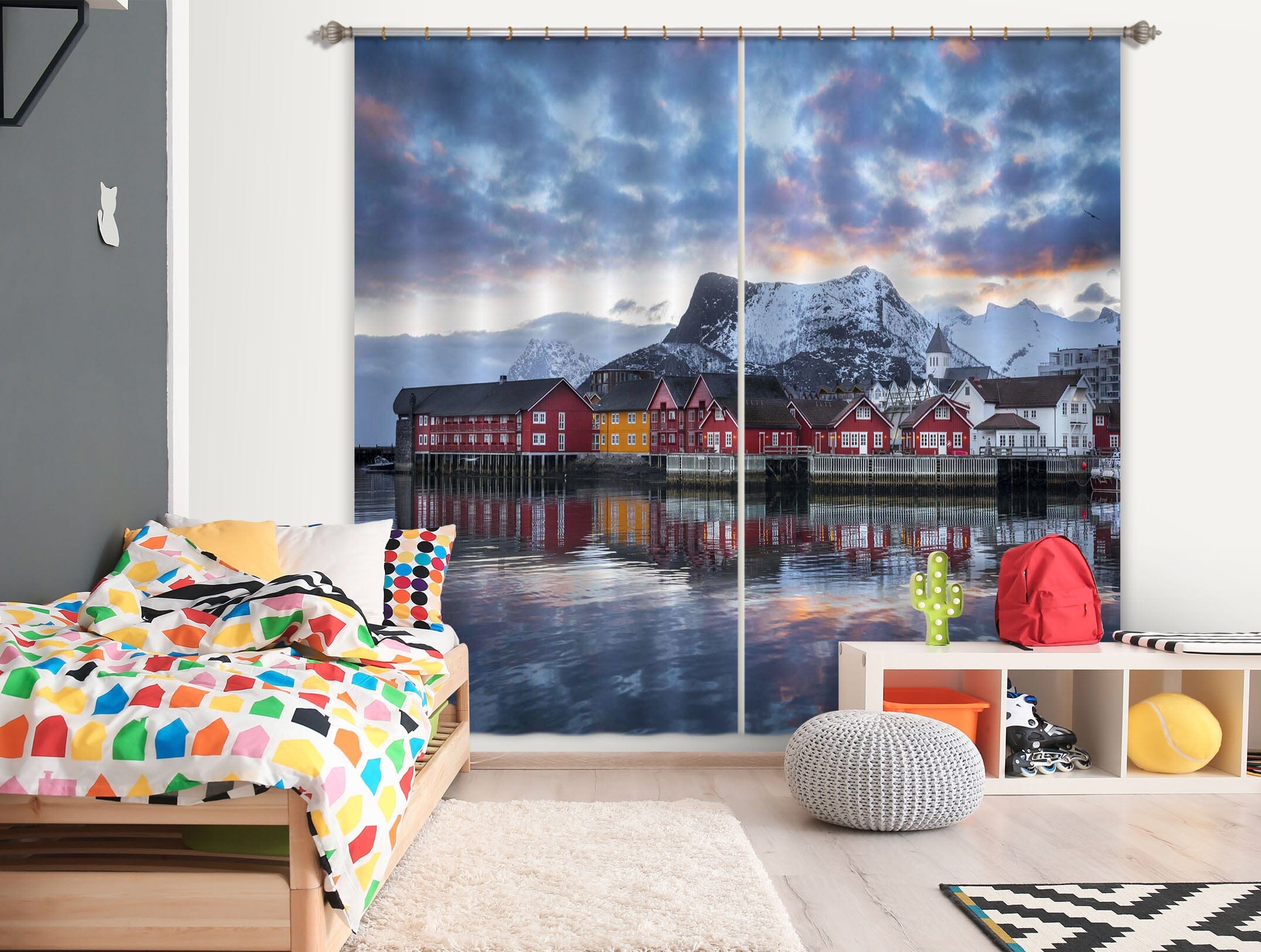 3D Water Manor 146 Marco Carmassi Curtain Curtains Drapes Curtains AJ Creativity Home 