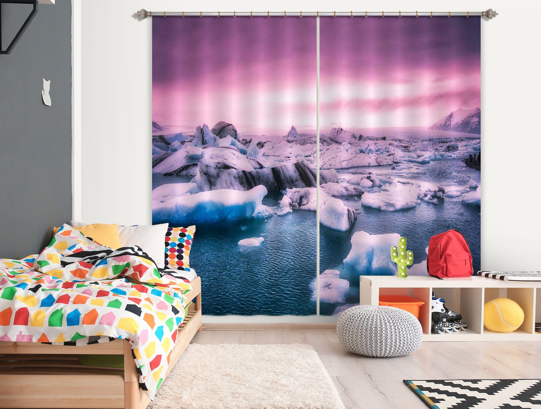 3D Melting Snow 127 Marco Carmassi Curtain Curtains Drapes Curtains AJ Creativity Home 