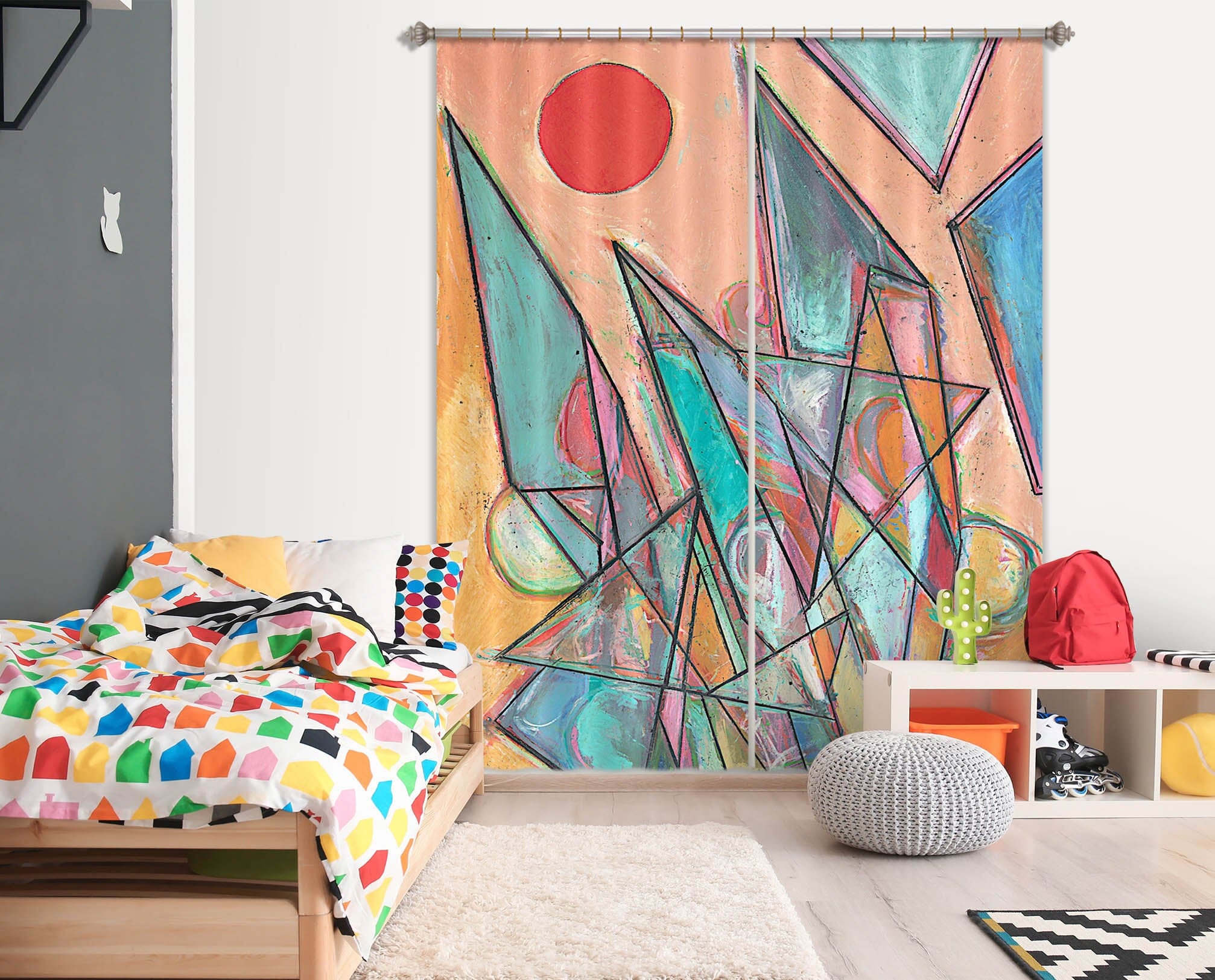 3D Color Painting 115 Allan P. Friedlander Curtain Curtains Drapes Curtains AJ Creativity Home 