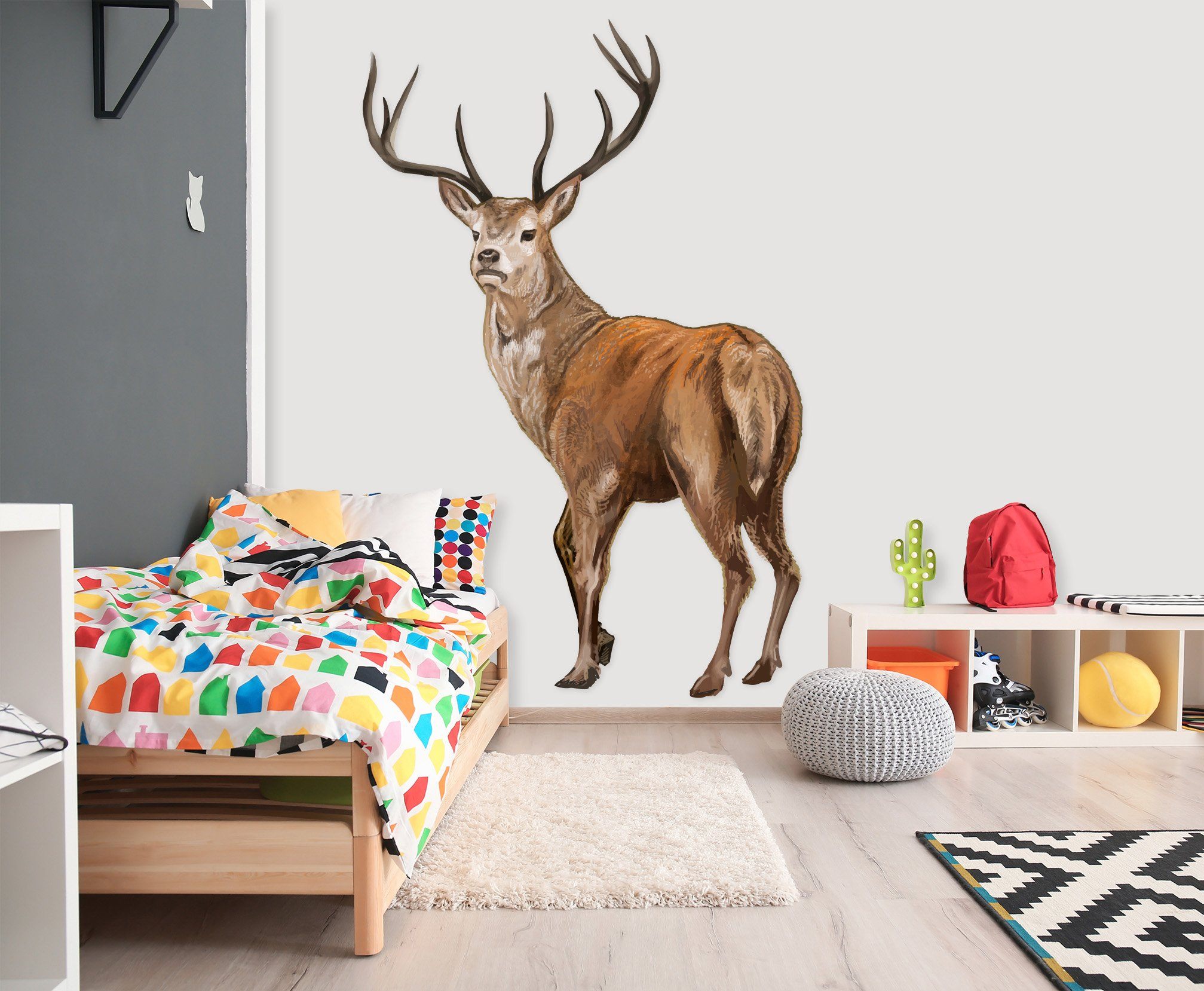 3D Sika Deer Horn 183 Animals Wall Stickers Wallpaper AJ Wallpaper 