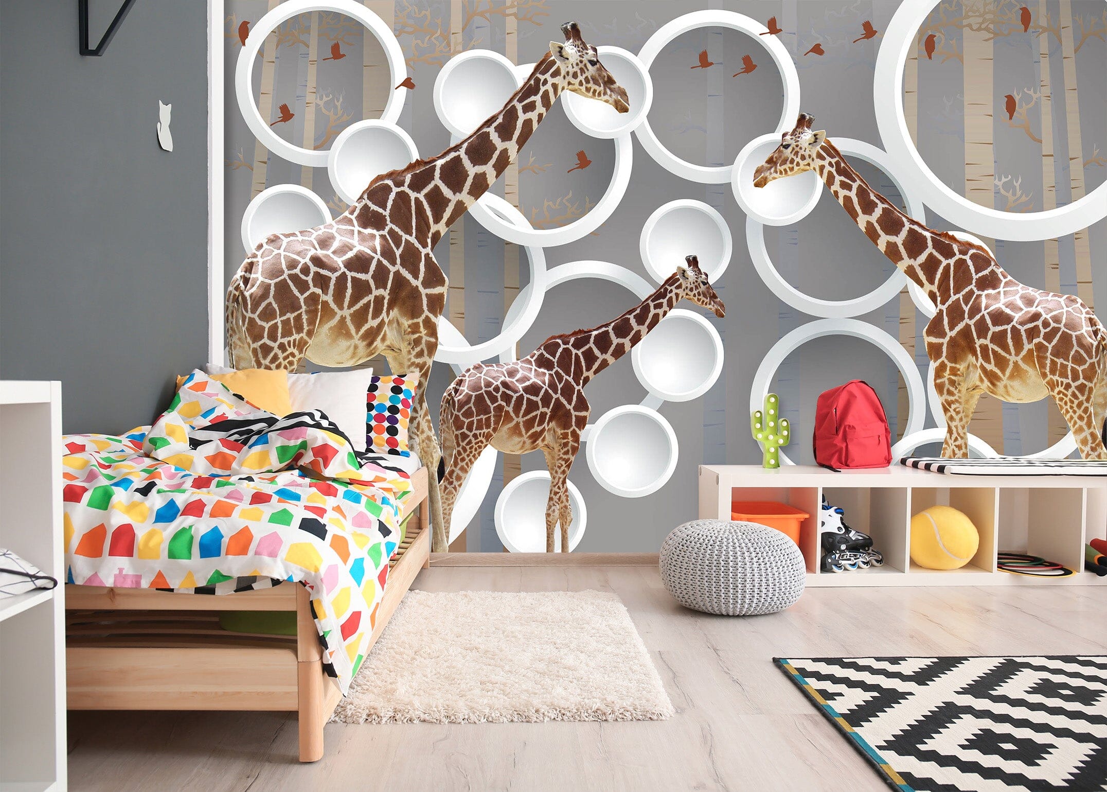 3D Cute Giraffe 1625 Wall Murals Wallpaper AJ Wallpaper 2 