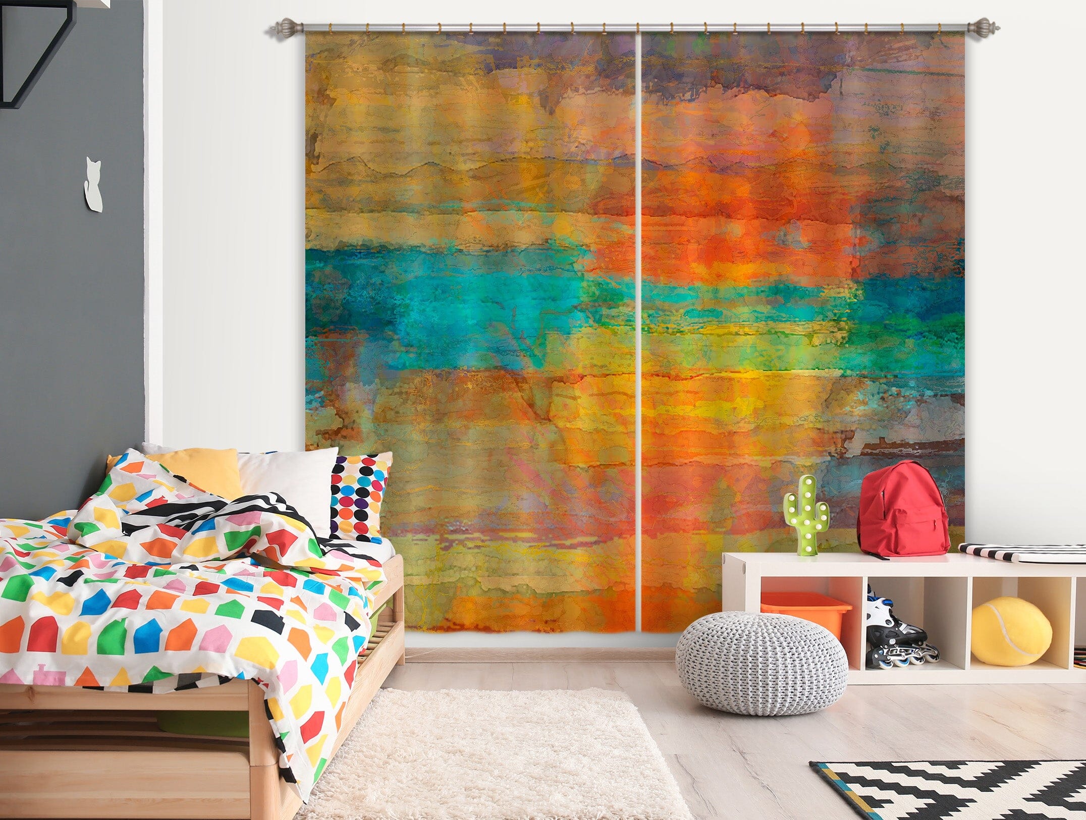 3D Sunset Sea 227 Michael Tienhaara Curtain Curtains Drapes Curtains AJ Creativity Home 