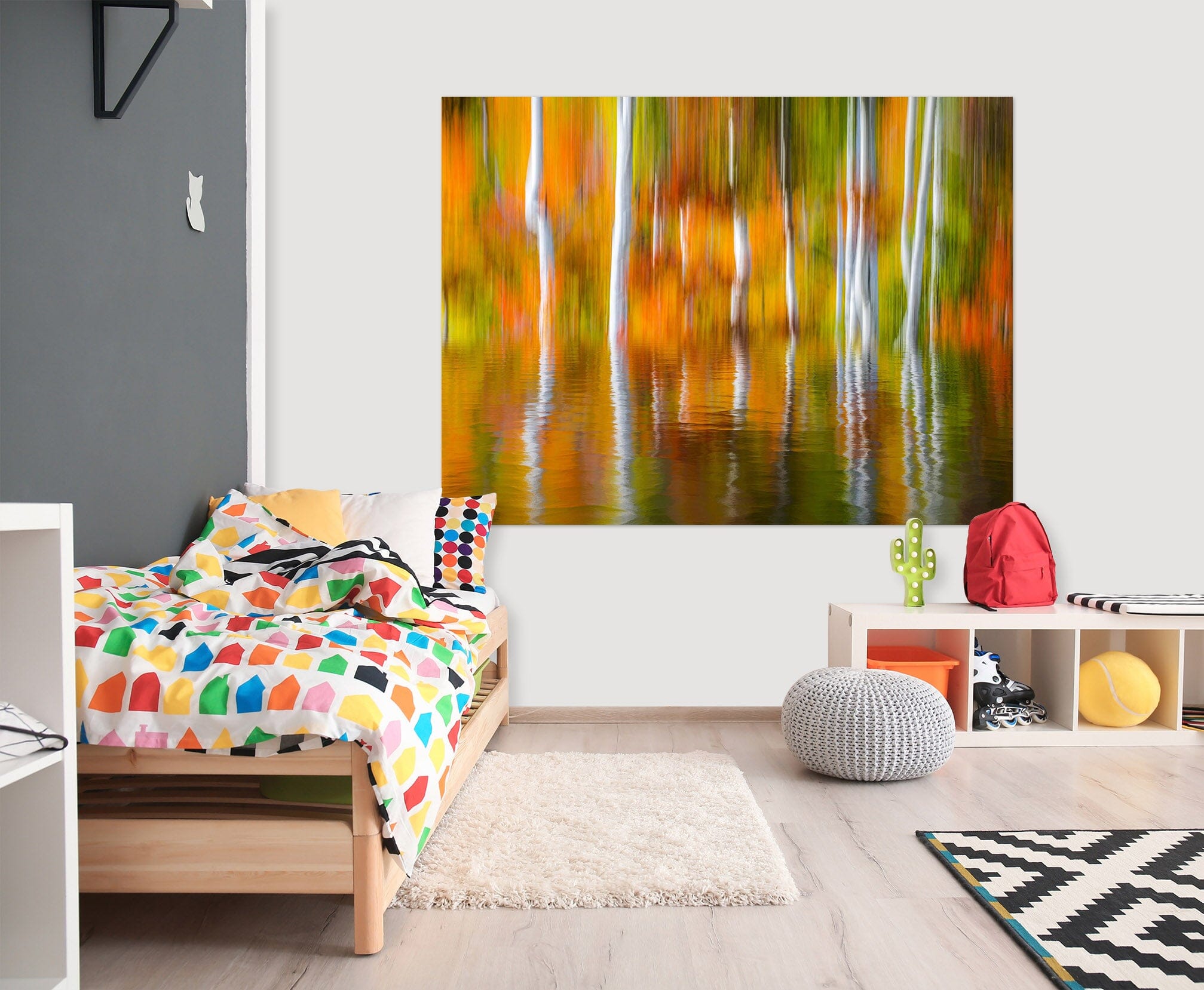 3D Orange Reflection 190 Marco Carmassi Wall Sticker Wallpaper AJ Wallpaper 2 