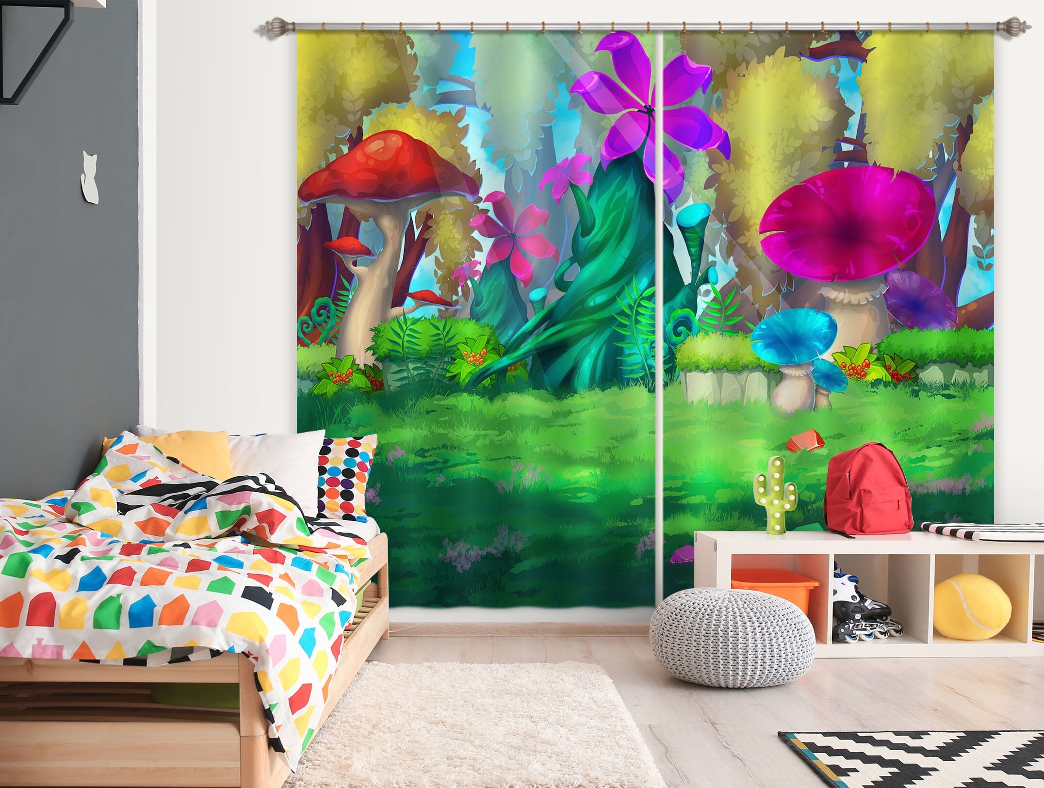 3D Color Forest 772 Curtains Drapes Wallpaper AJ Wallpaper 