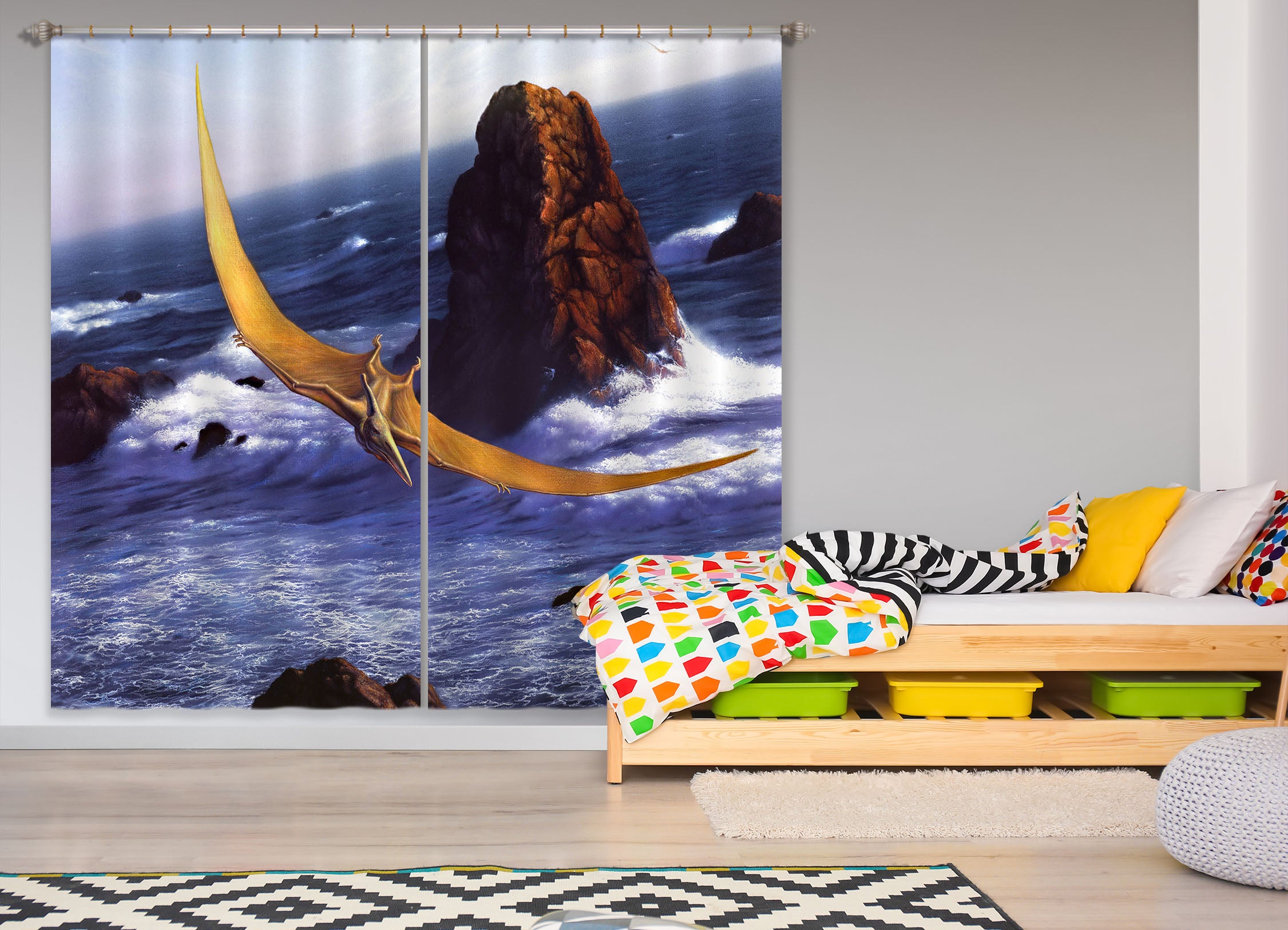 3D Pteranadon 86091 Jerry LoFaro Curtain Curtains Drapes