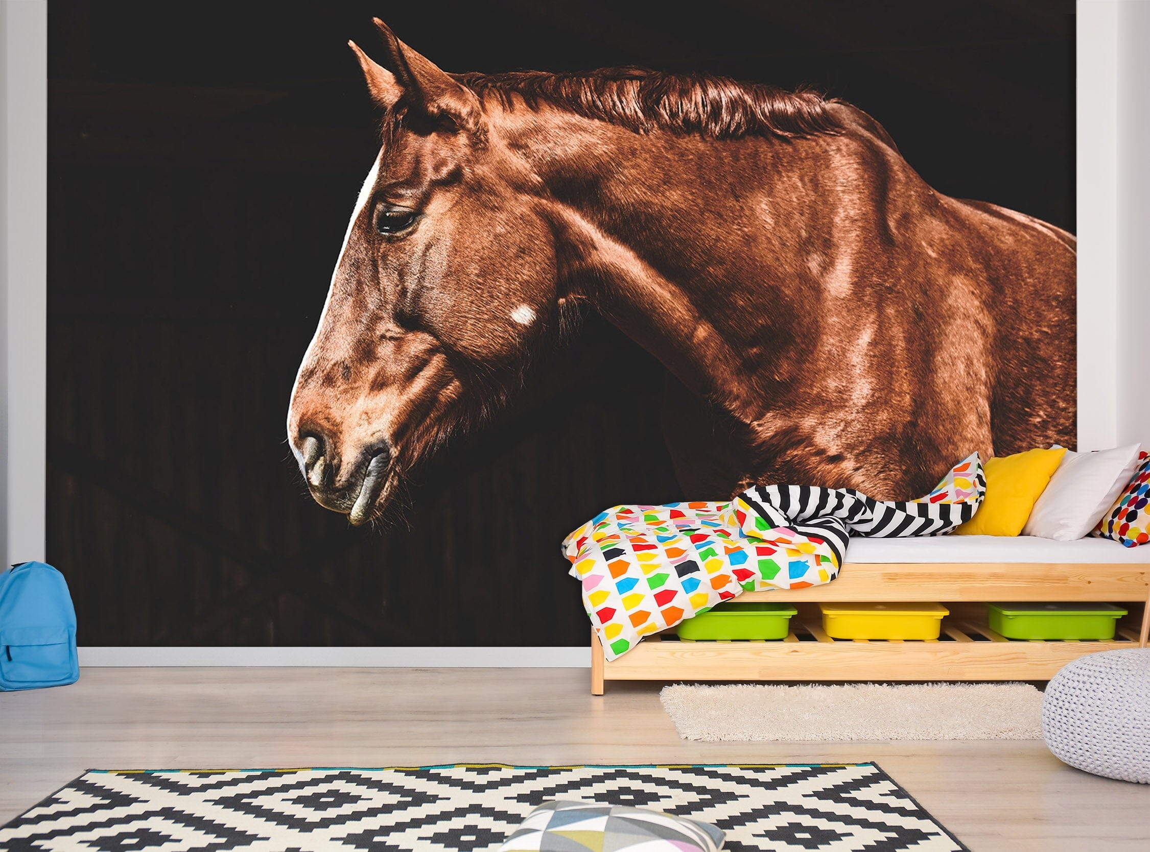 3D Brown Horse 157 Wall Murals Wallpaper AJ Wallpaper 2 