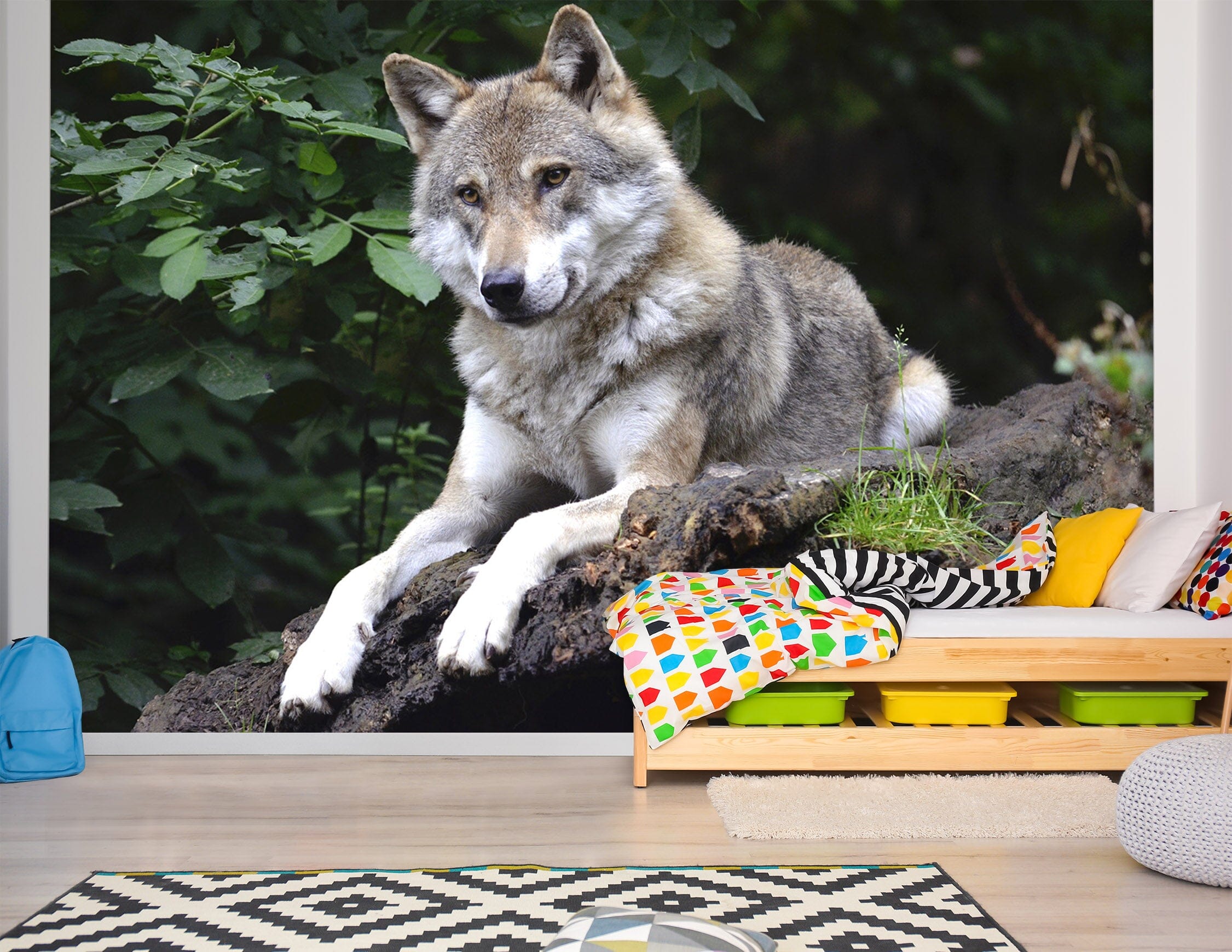 3D Wolf Stone 275 Wall Murals Wallpaper AJ Wallpaper 2 