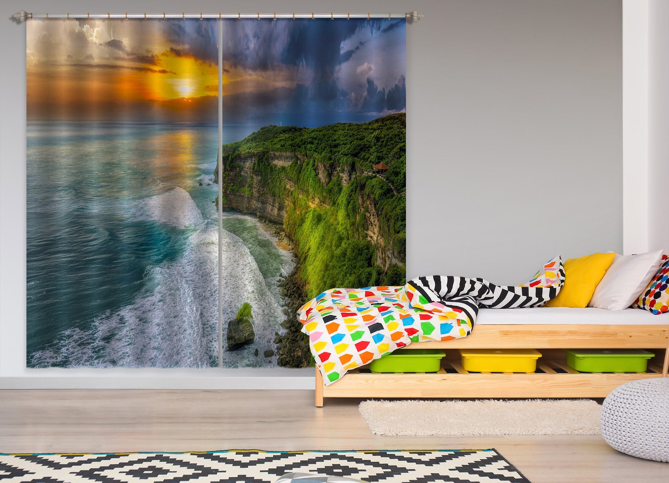 3D Sea Wave 181 Marco Carmassi Curtain Curtains Drapes Curtains AJ Creativity Home 