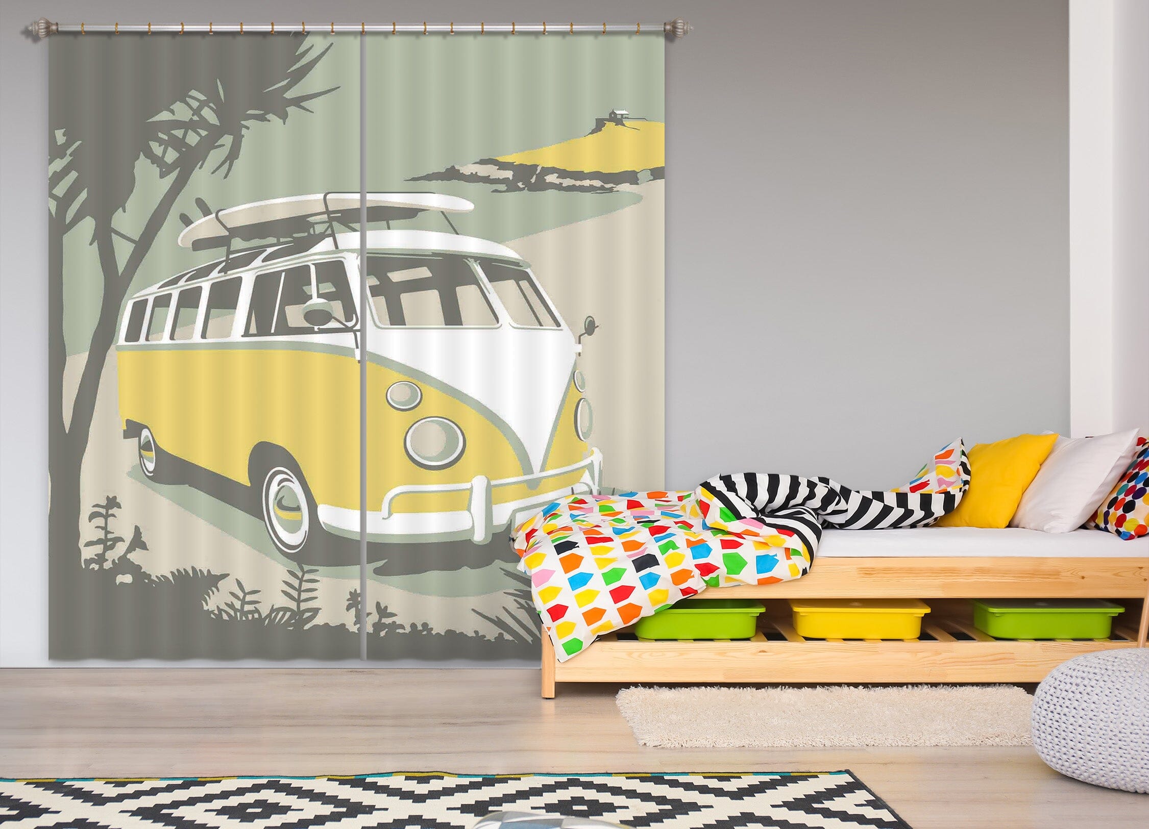3D St Camper 159 Steve Read Curtain Curtains Drapes Curtains AJ Creativity Home 