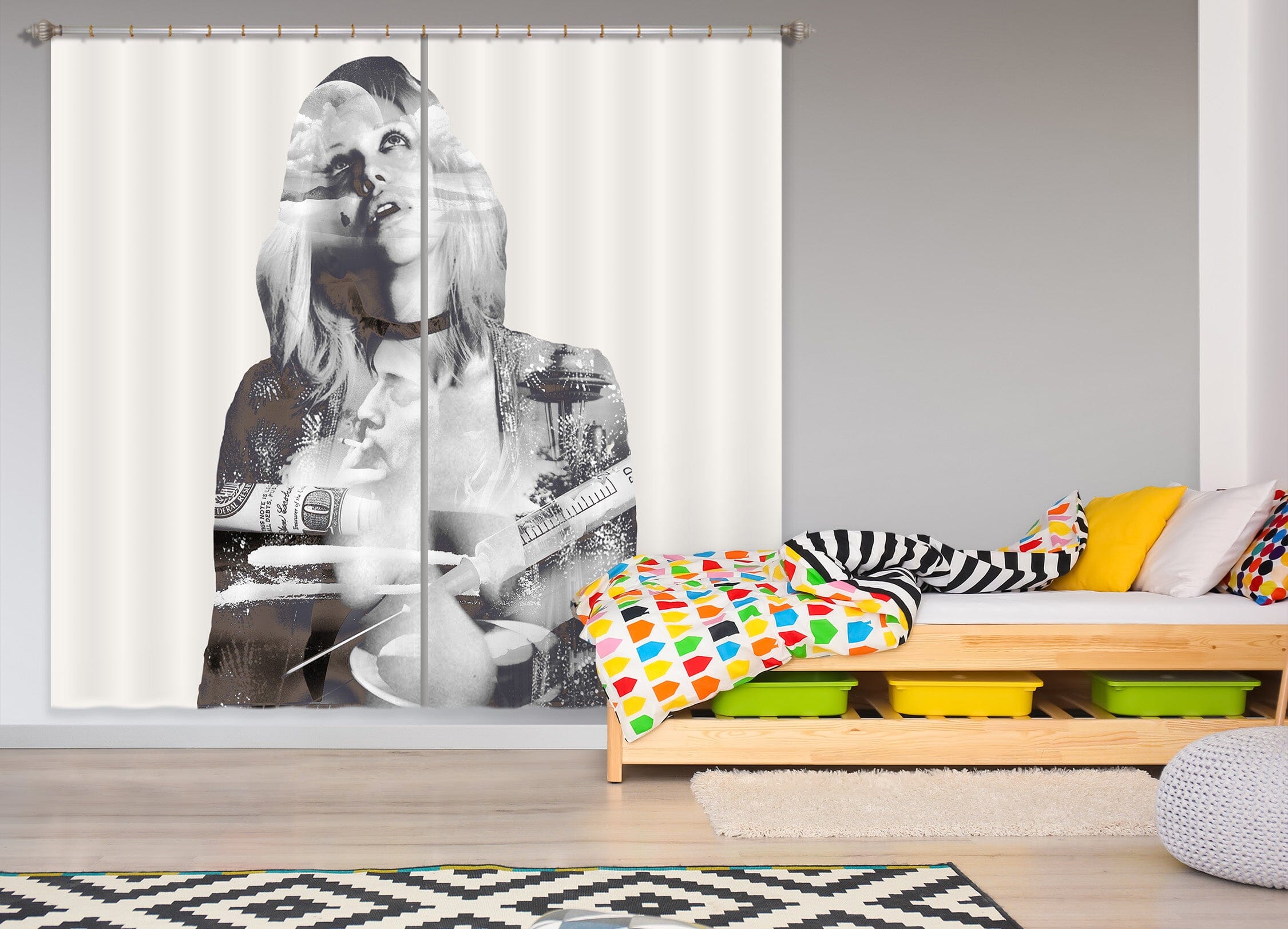 3D Courtney Love Star 033 Marco Cavazzana Curtain Curtains Drapes Curtains AJ Creativity Home 