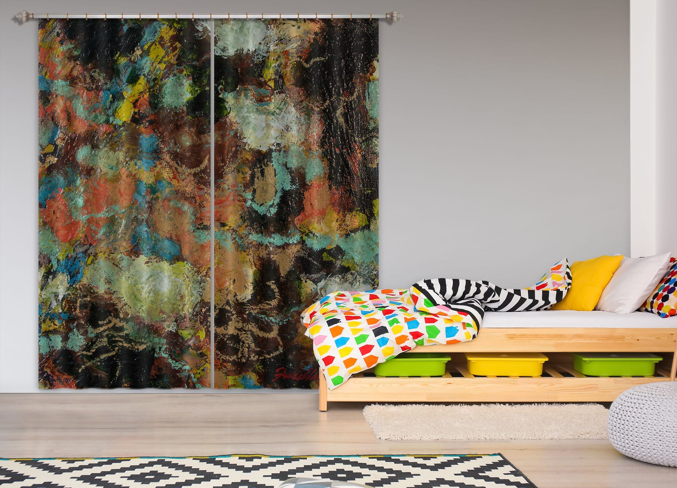 3D Painted Clouds 103 Allan P. Friedlander Curtain Curtains Drapes Curtains AJ Creativity Home 