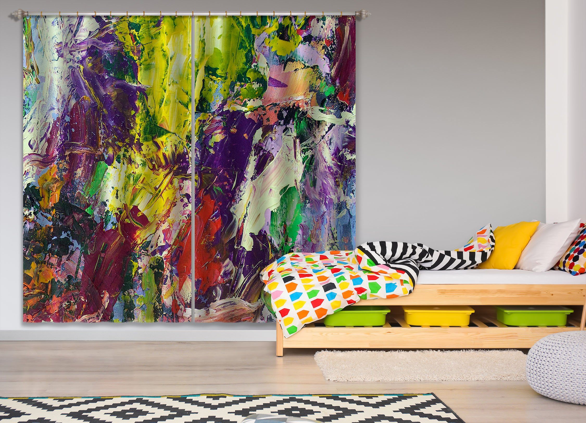 3D Abstract Art 255 Allan P. Friedlander Curtain Curtains Drapes Curtains AJ Creativity Home 