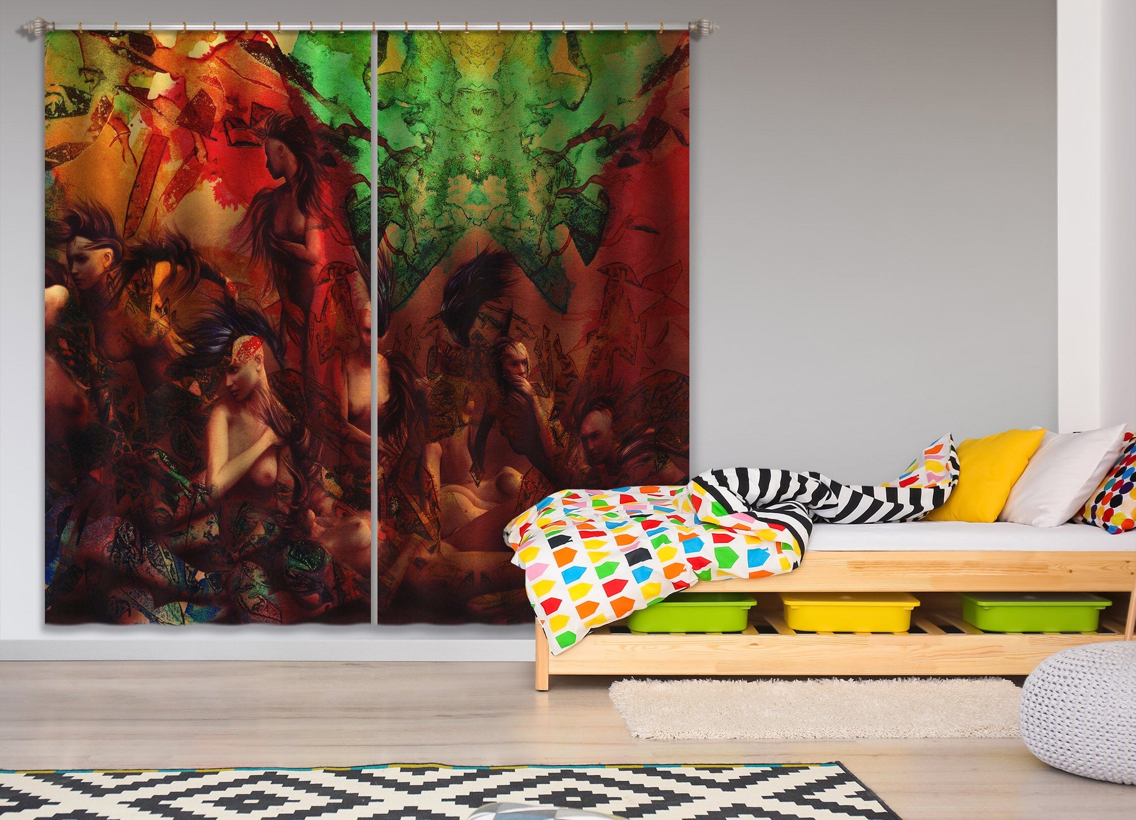 3D Life In Technicolor 045 Marco Cavazzana Curtain Curtains Drapes Curtains AJ Creativity Home 