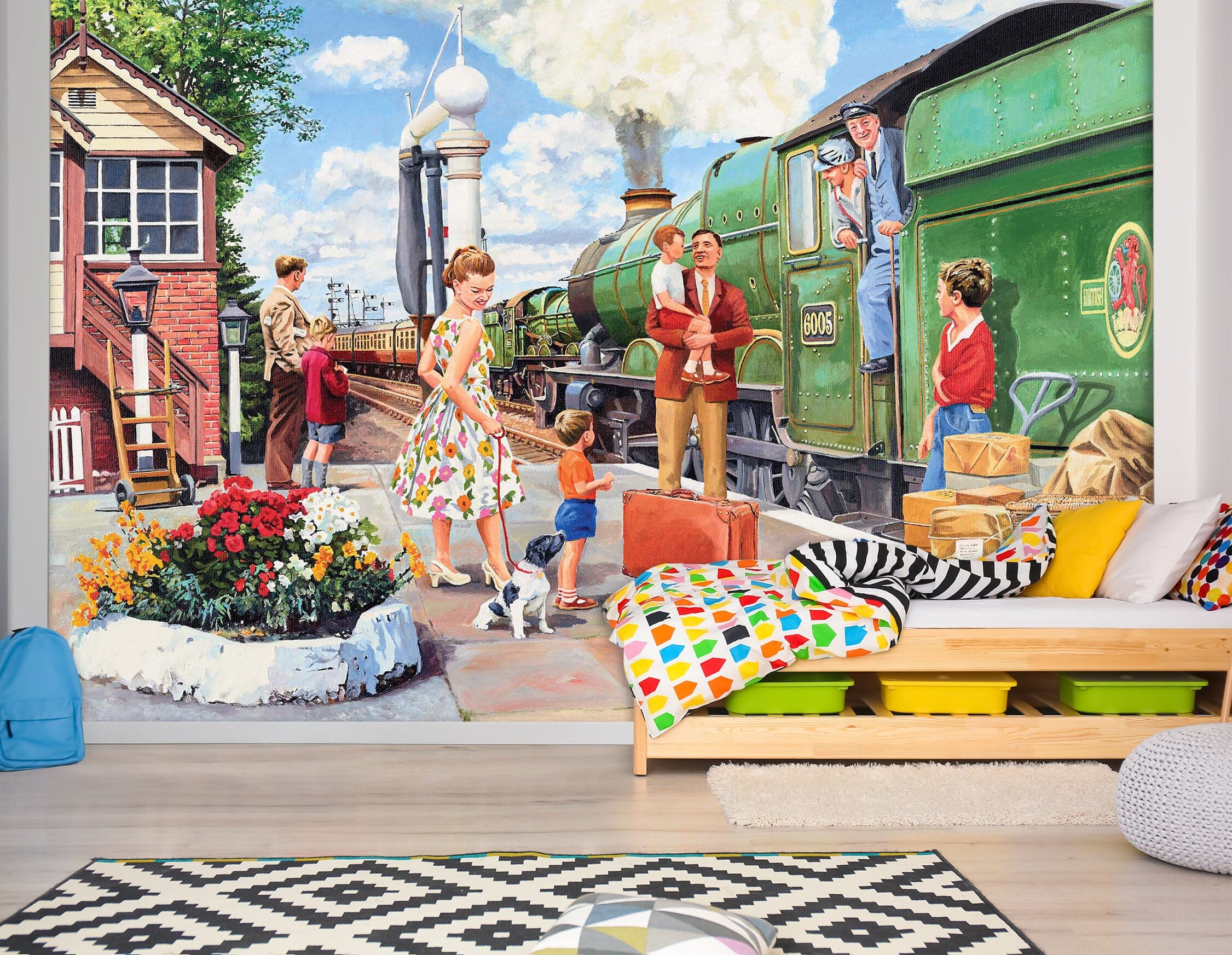 3D The Train Driver 1068 Trevor Mitchell Wall Mural Wall Murals Wallpaper AJ Wallpaper 2 