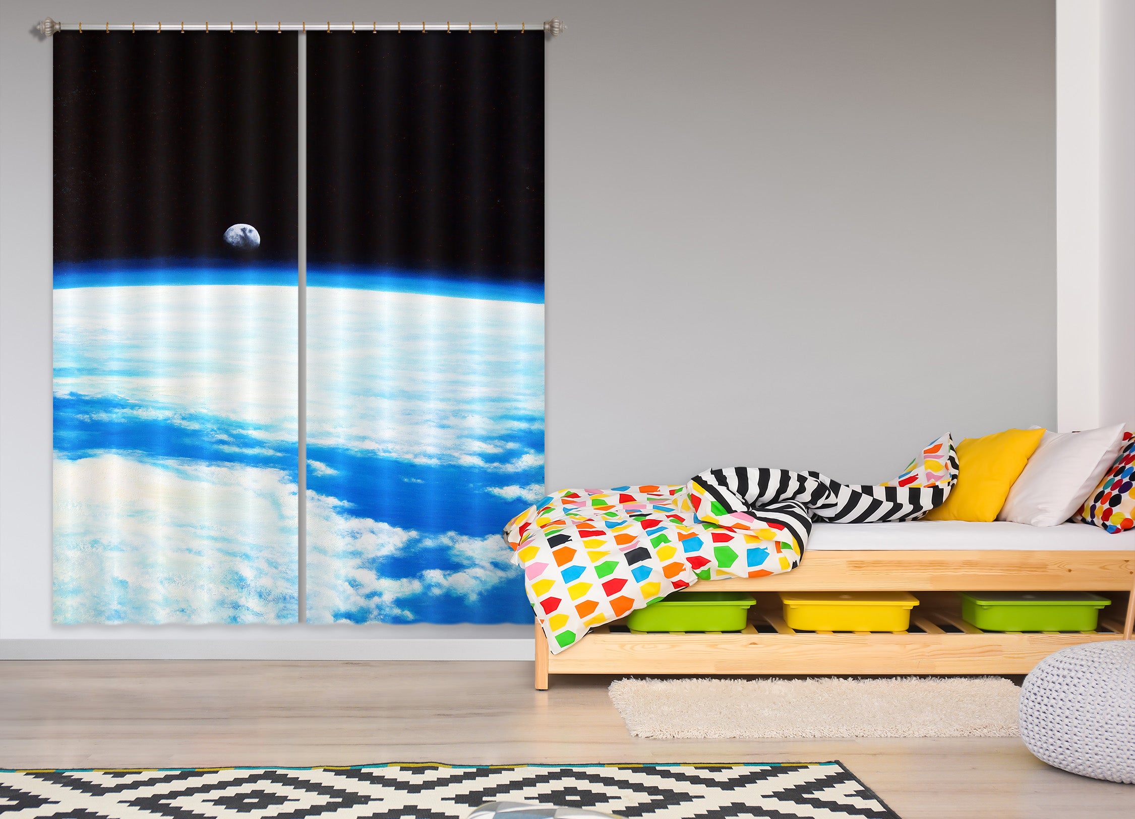 3D Earth 11018 Matthew Holden Bates Curtain Curtains Drapes