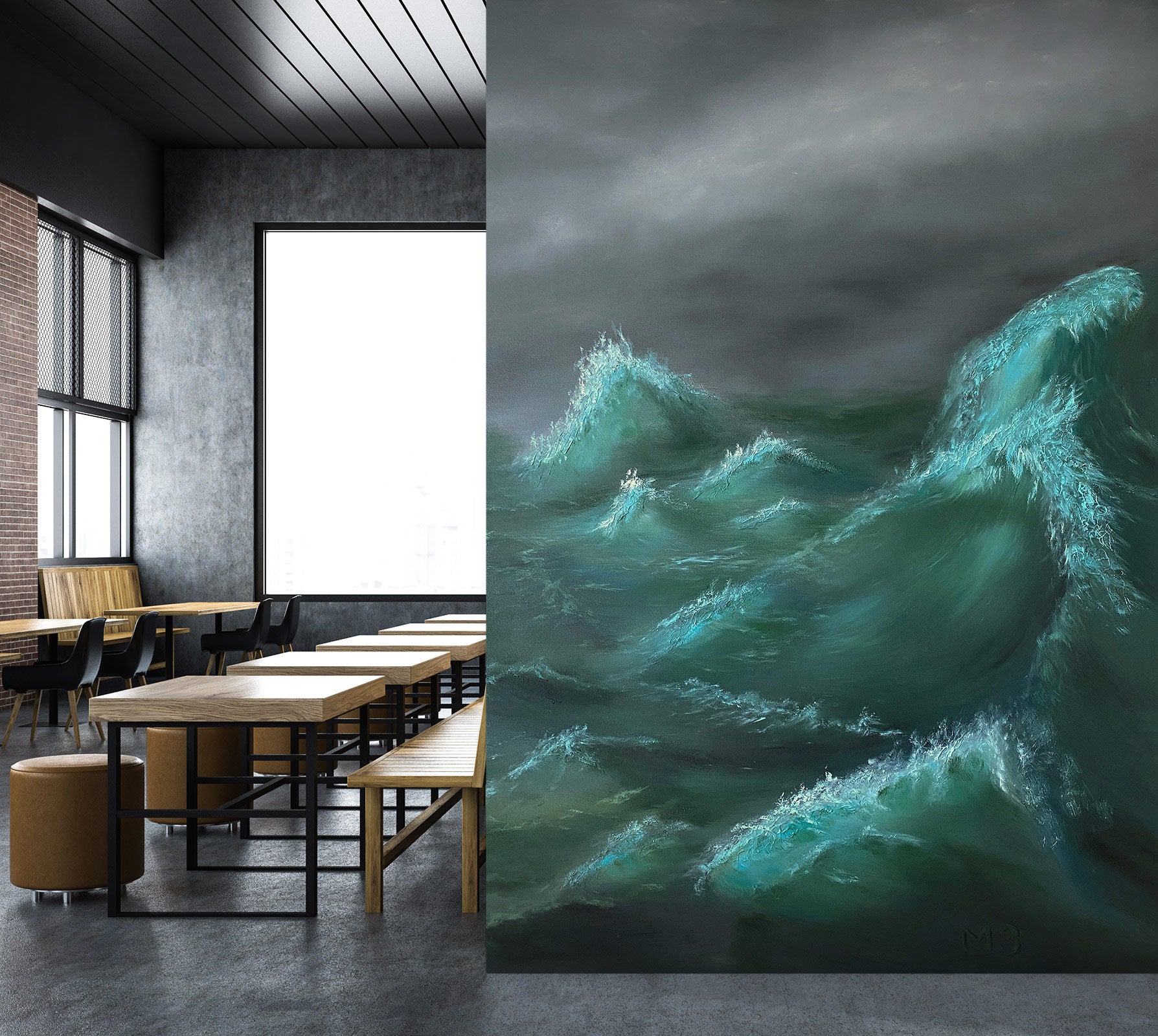 3D Big Waves 9837 Marina Zotova Wall Mural Wall Murals