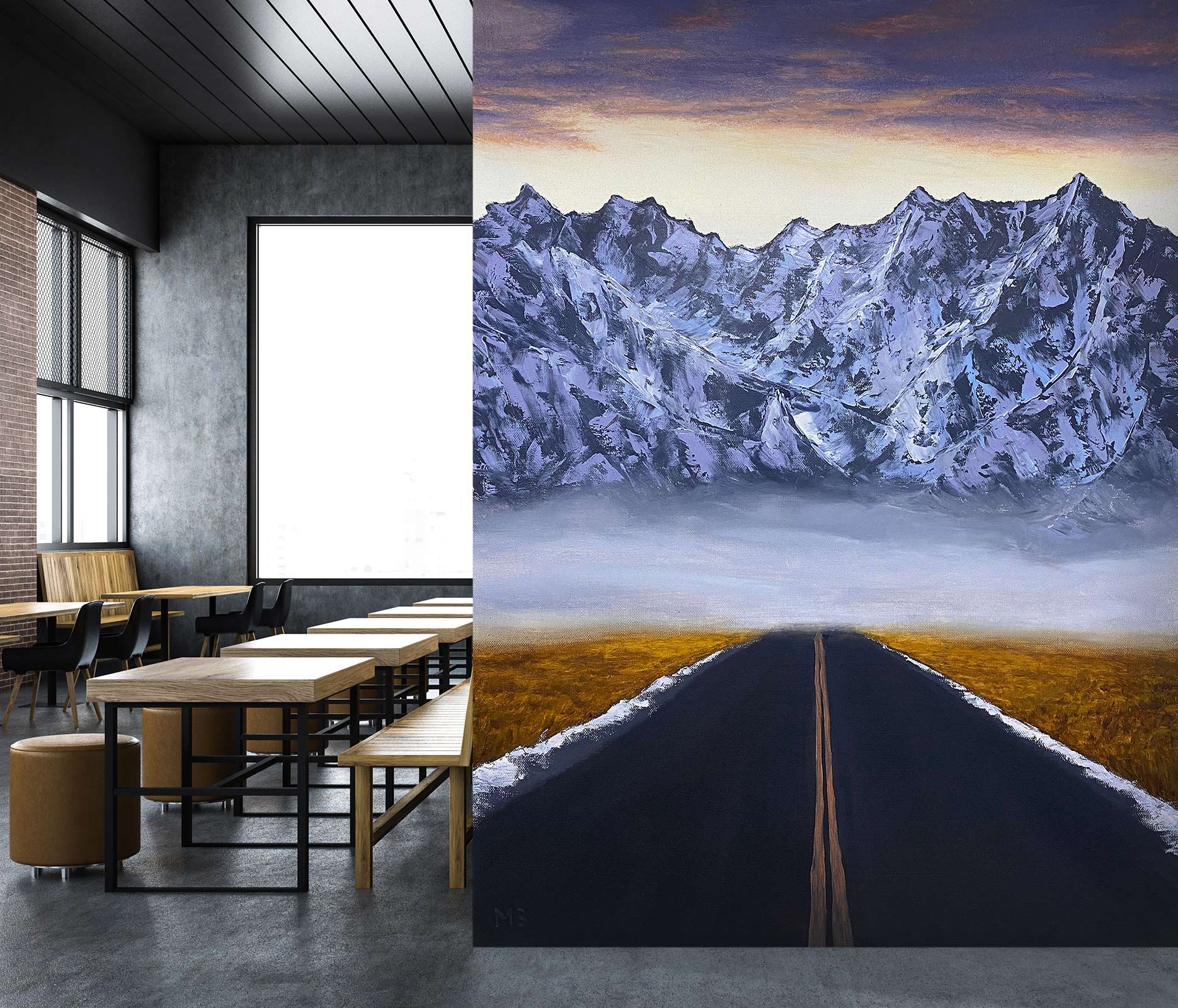 3D Snow Mountain Highway 9836 Marina Zotova Wall Mural Wall Murals