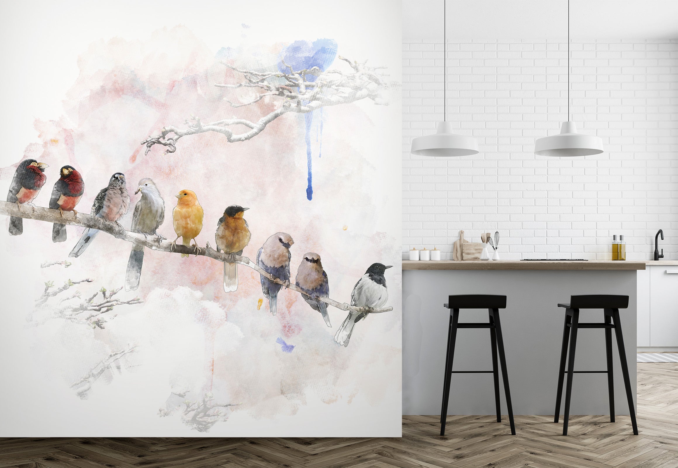 3D Sparrow On Branch 58146 Wall Murals