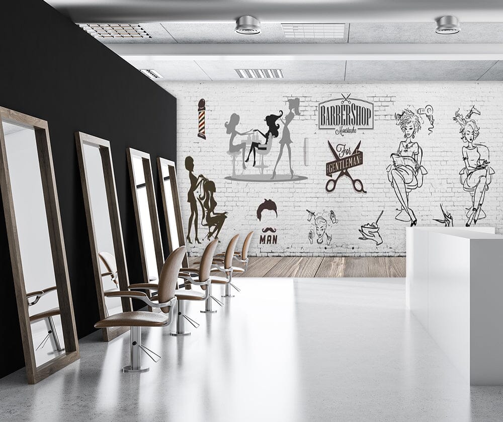 3D Barbershop 1504 Wall Murals Wallpaper AJ Wallpaper 2 