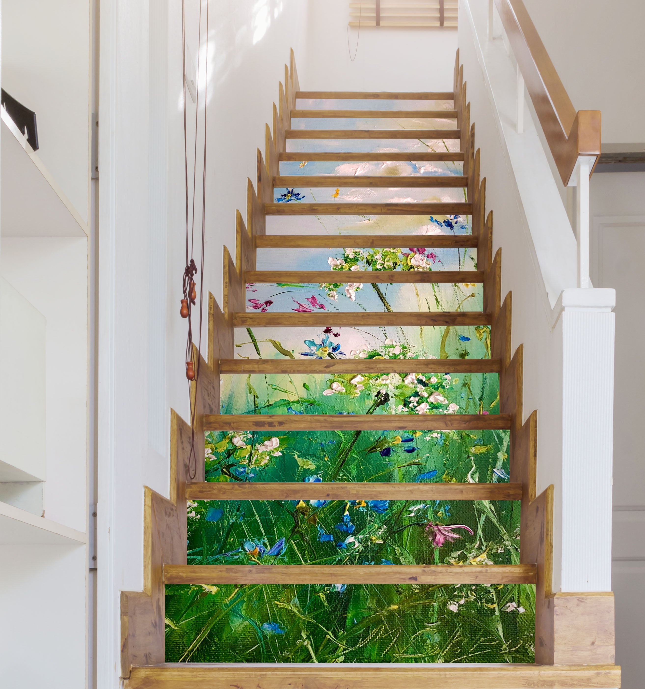 3D Green Grass Flower 2156 Skromova Marina Stair Risers