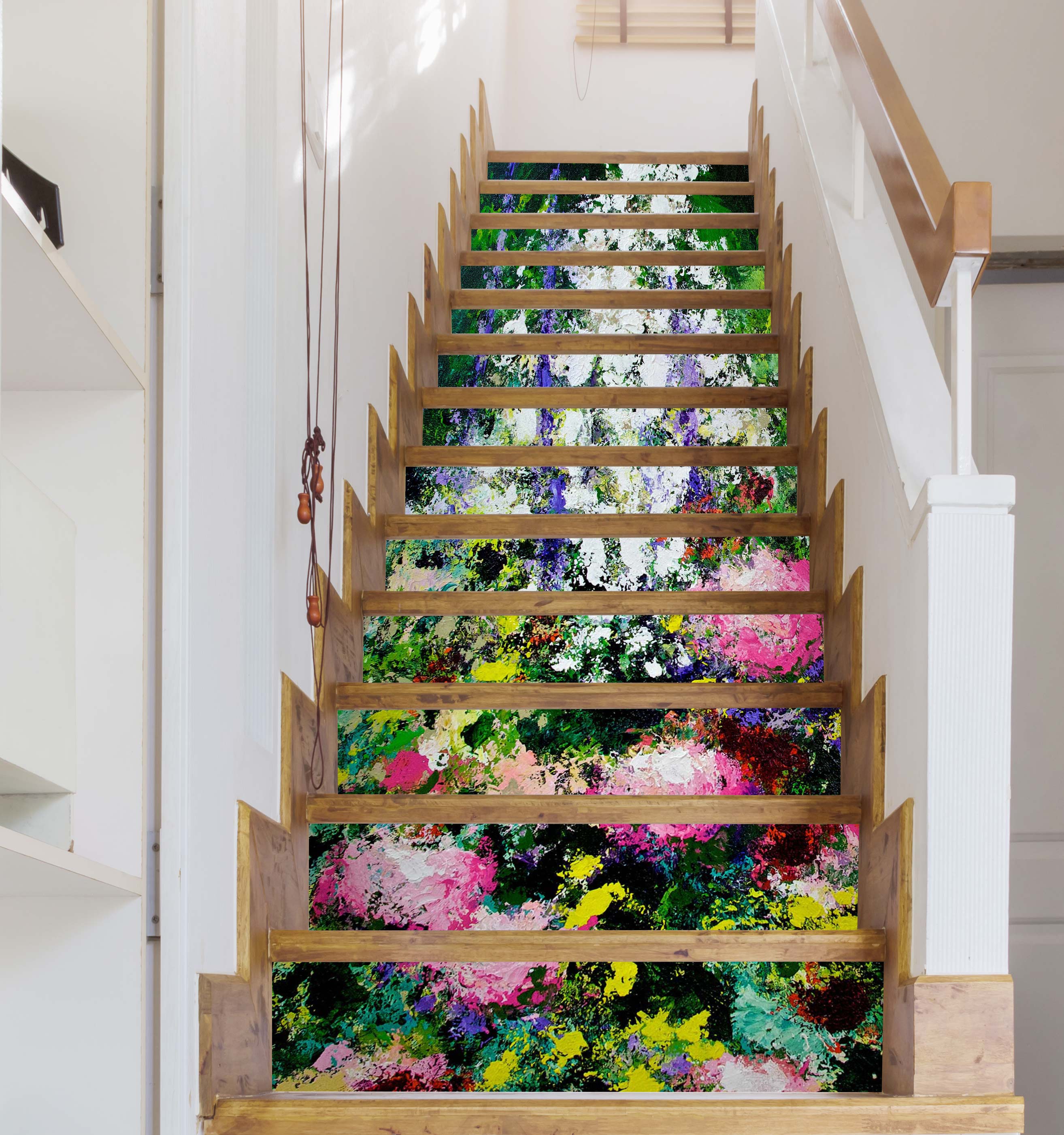 3D Sunlight Flower Bush 9018 Allan P. Friedlander Stair Risers