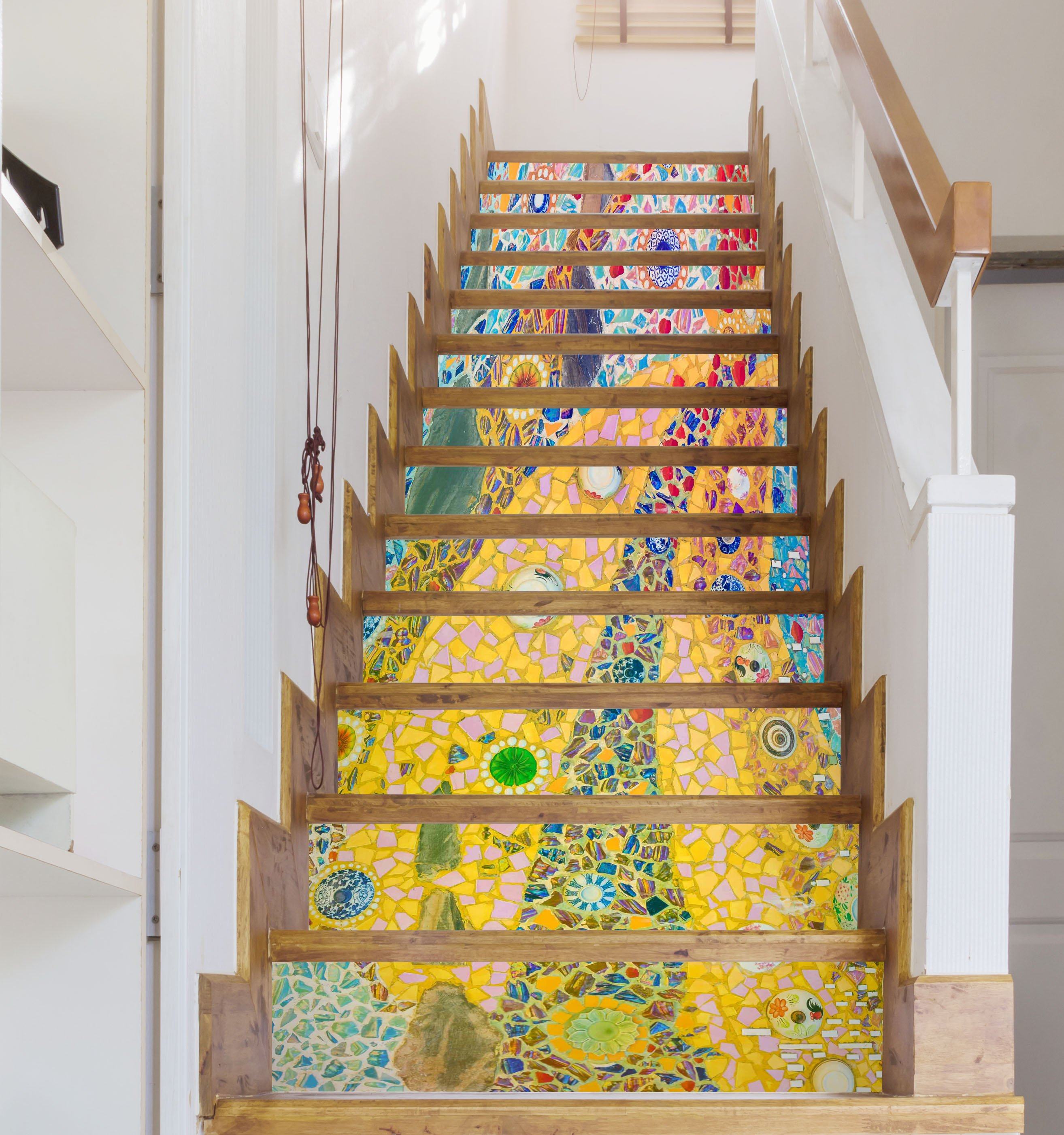3D Mosaic Pattern 646 Stair Risers Wallpaper AJ Wallpaper 