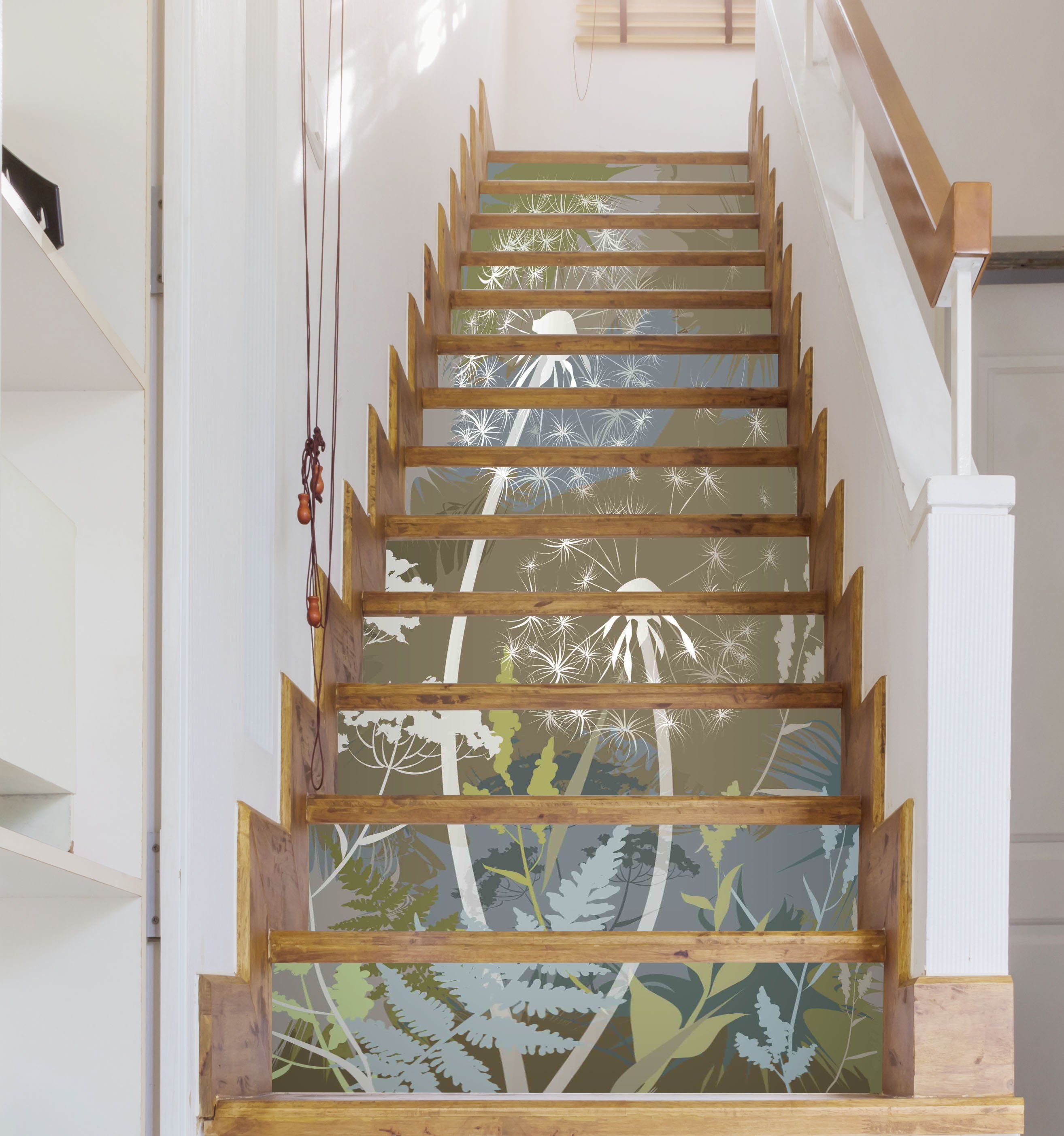 3D Dandelion 672 Stair Risers Wallpaper AJ Wallpaper 