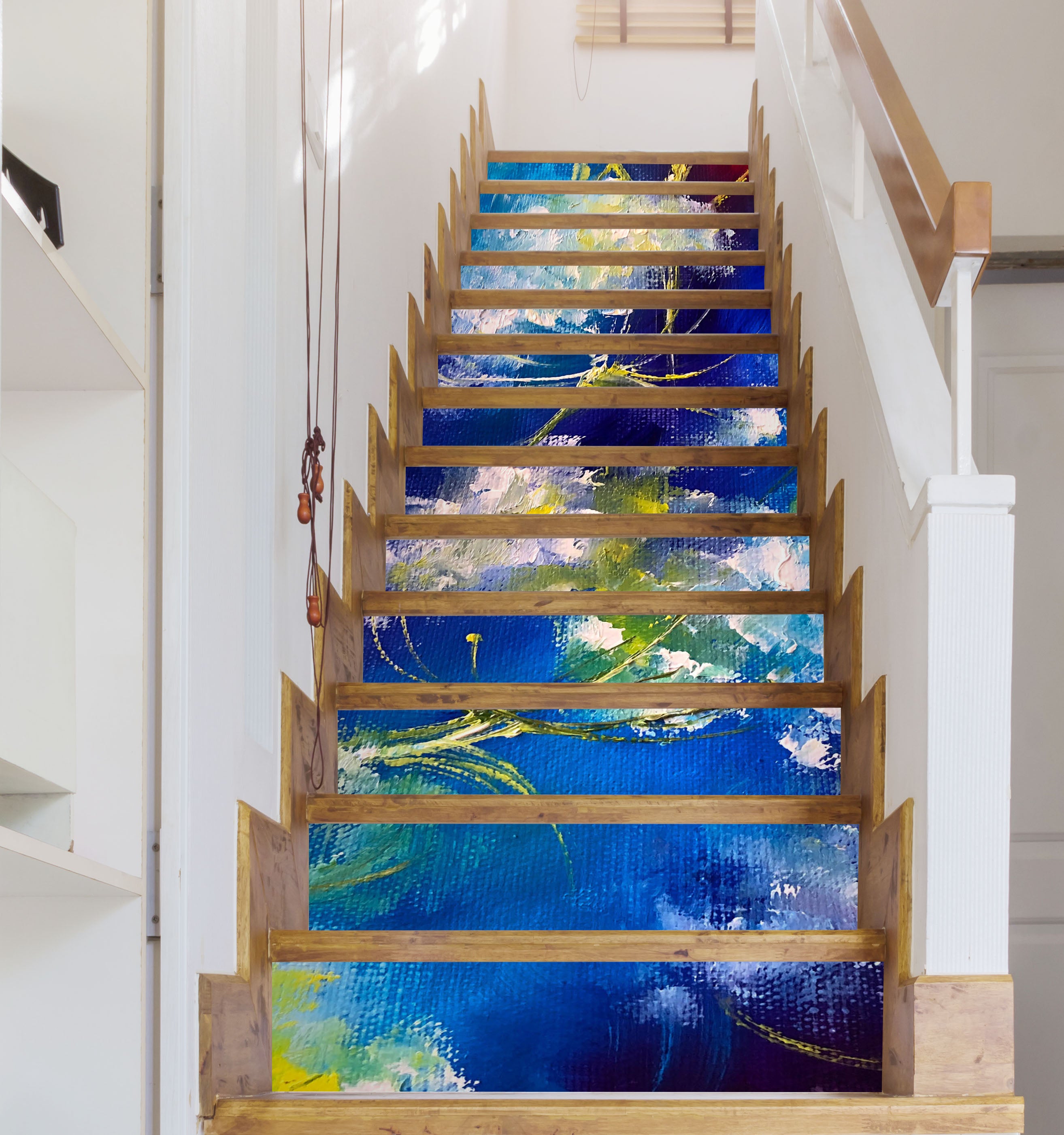 3D White Flower 2029 Skromova Marina Stair Risers