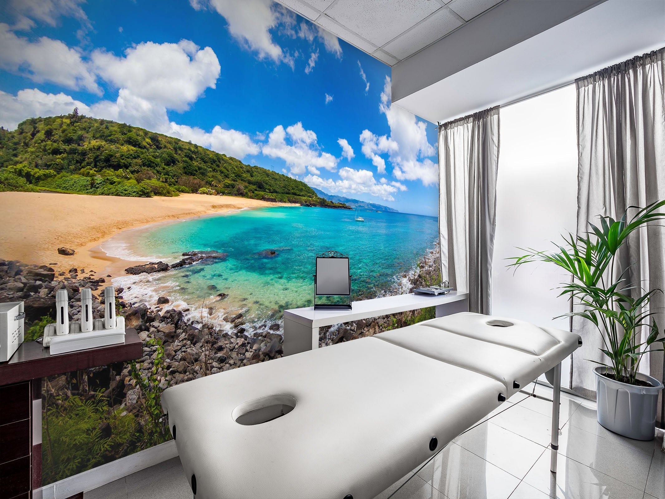 3D Clear Lake Beach 052 Wall Murals Wallpaper AJ Wallpaper 2 