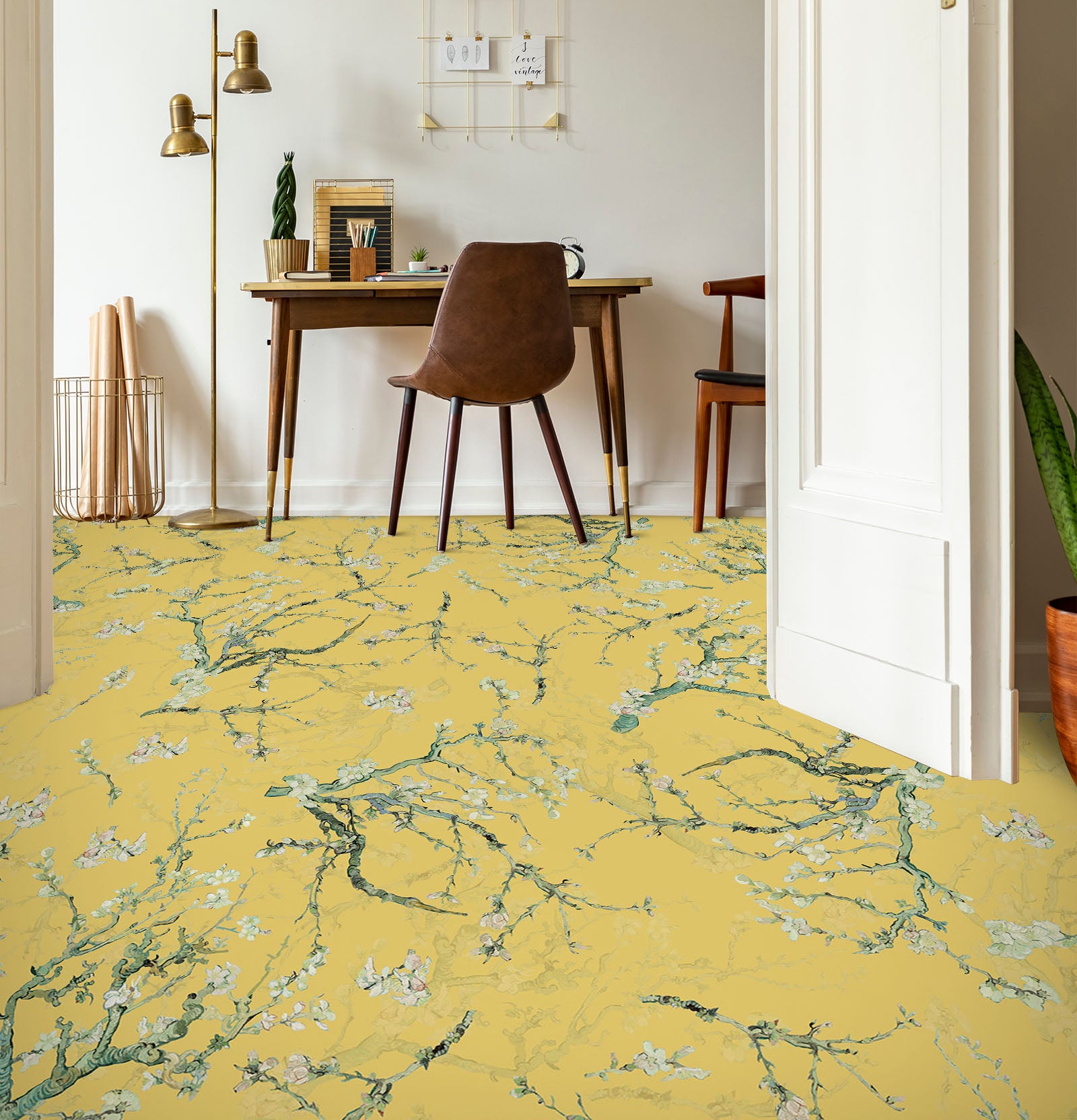3D Flower Branch 10002 Uta Naumann Floor Mural
