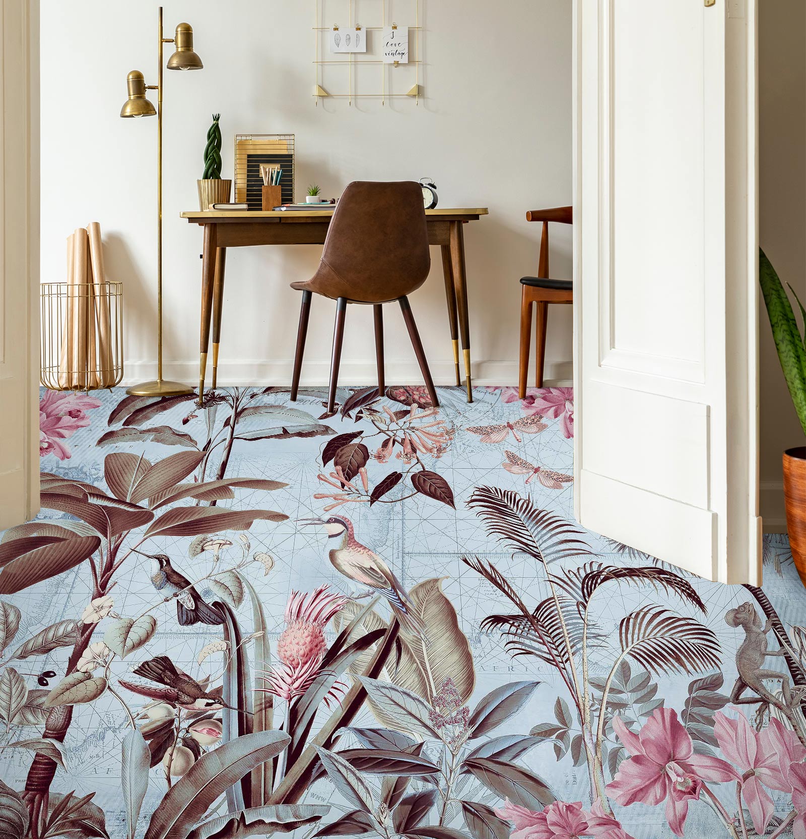 3D Jungle Bird 10054 Andrea Haase Floor Mural