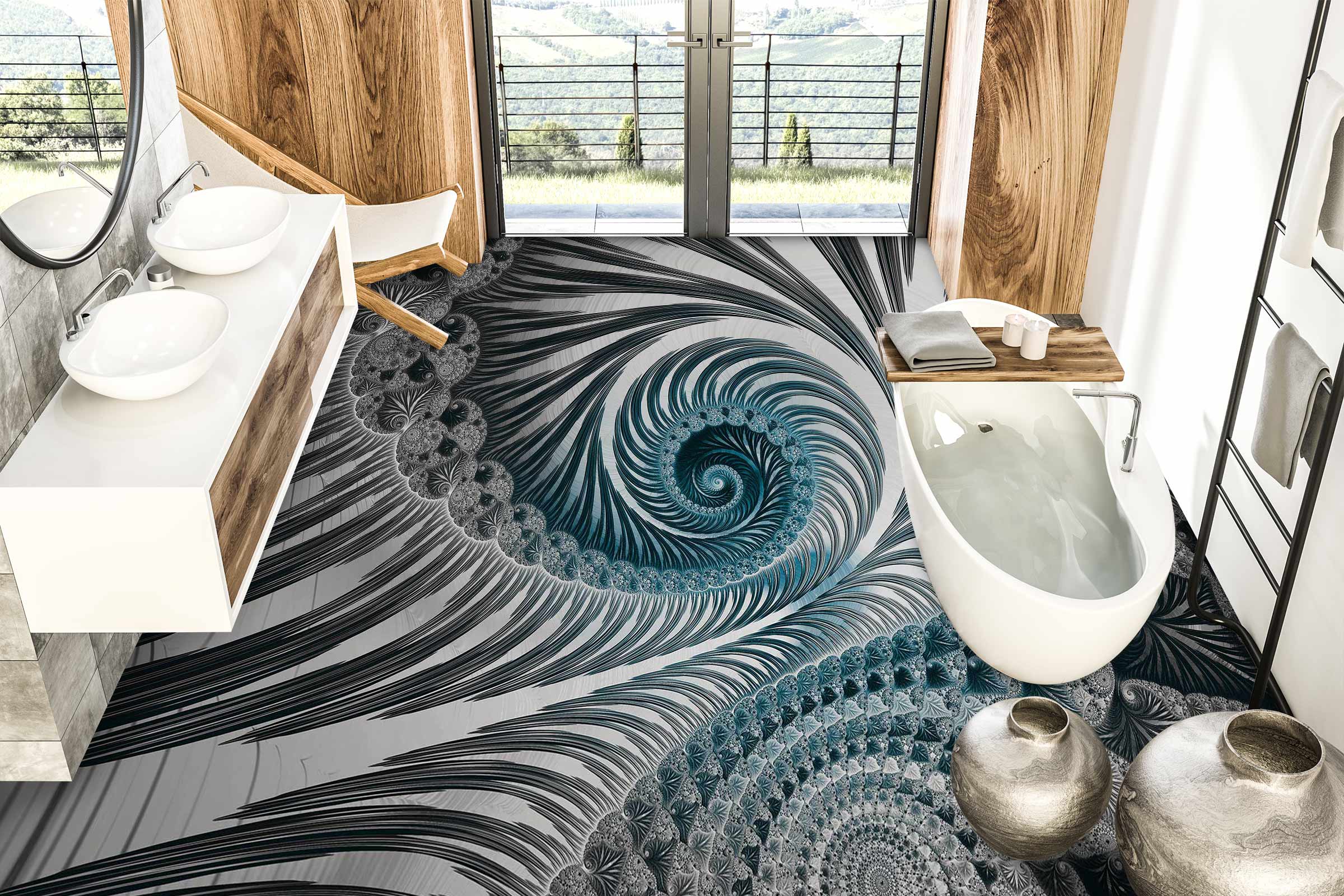 3D Thread Pattern 102149 Andrea Haase Floor Mural