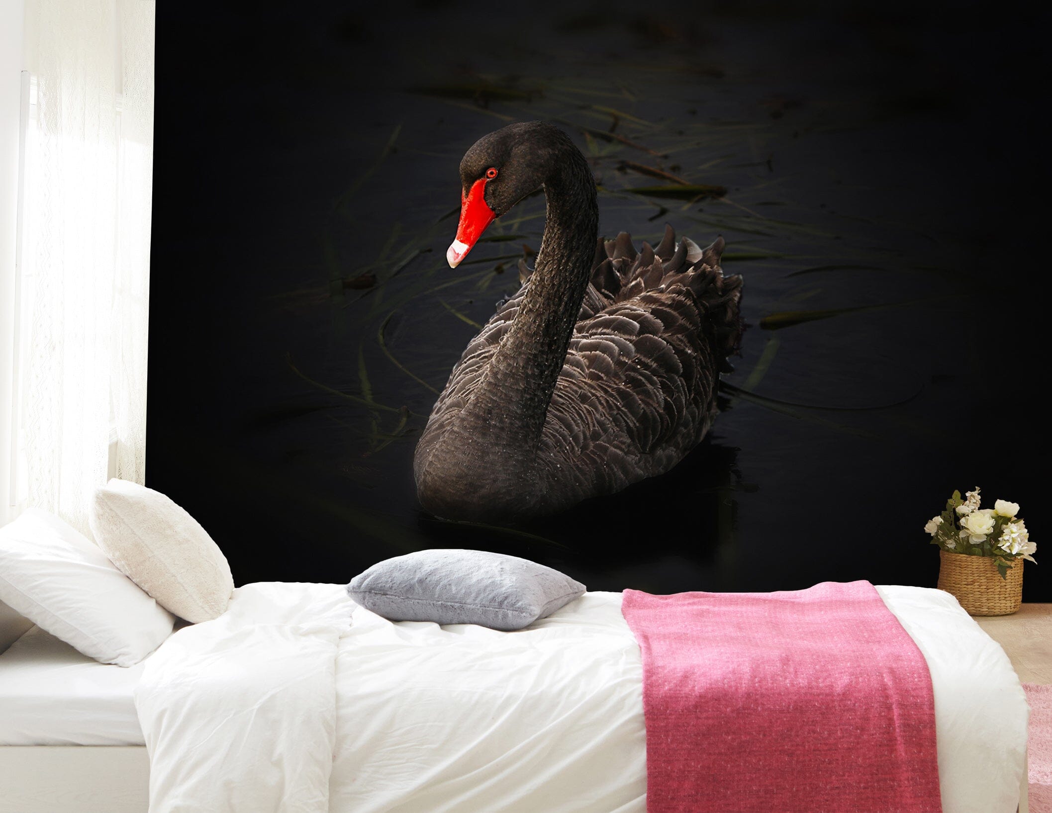 3D Black Swan 144 Wall Murals Wallpaper AJ Wallpaper 2 